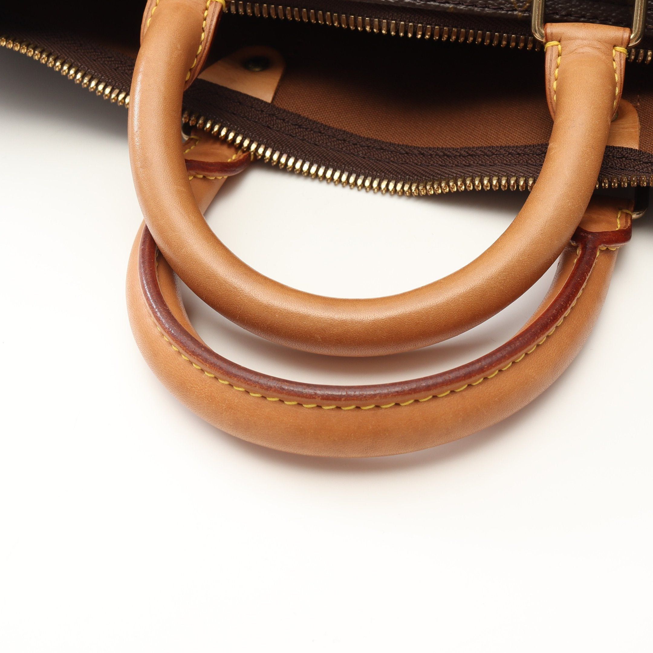 Louis Vuitton Louis Vuitton Keepall 45 Monogram Boston Bag Leather Brown Size ONE SIZE - 7 Thumbnail