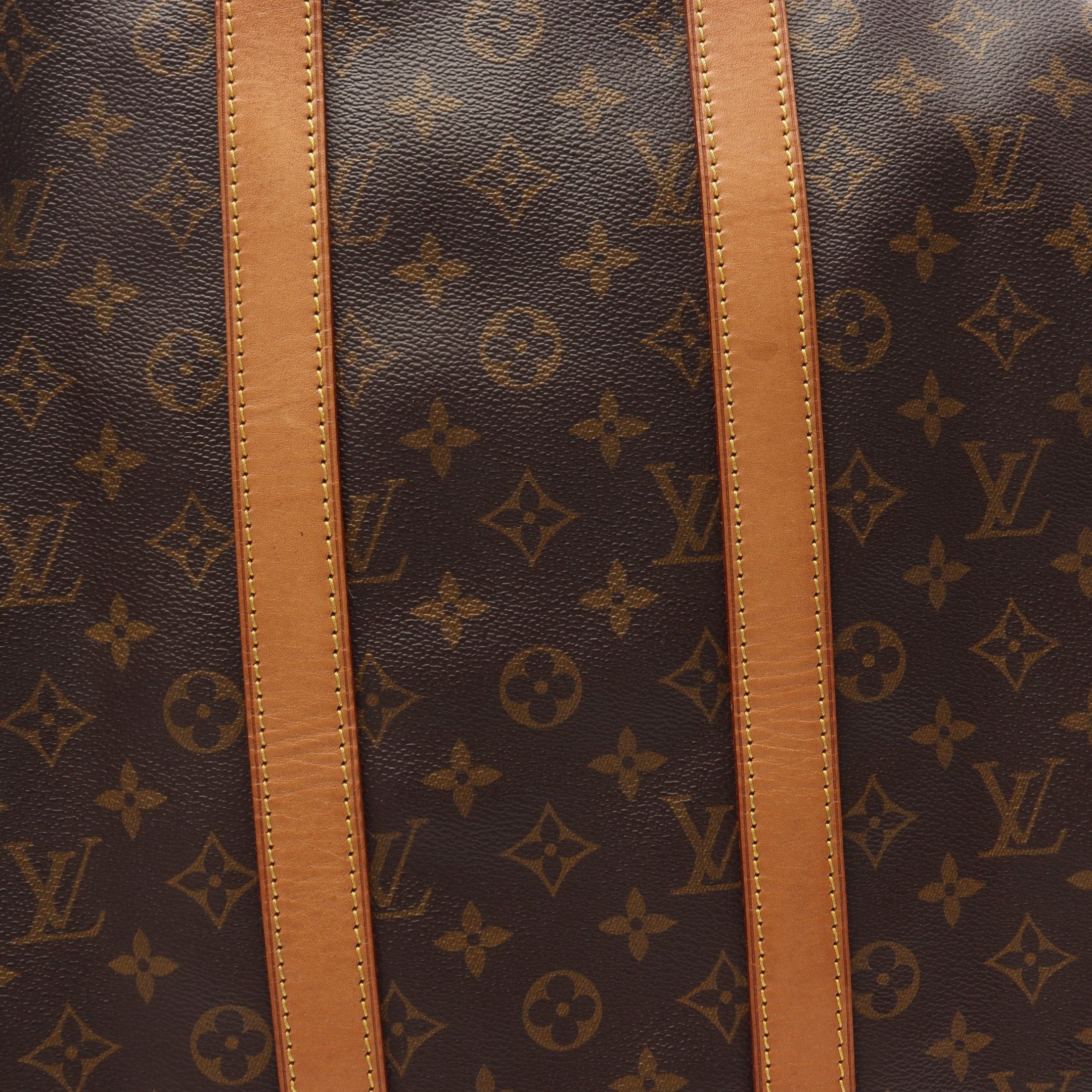 Louis Vuitton Louis Vuitton Keepall 45 Monogram Boston Bag Leather Brown Size ONE SIZE - 11 Thumbnail