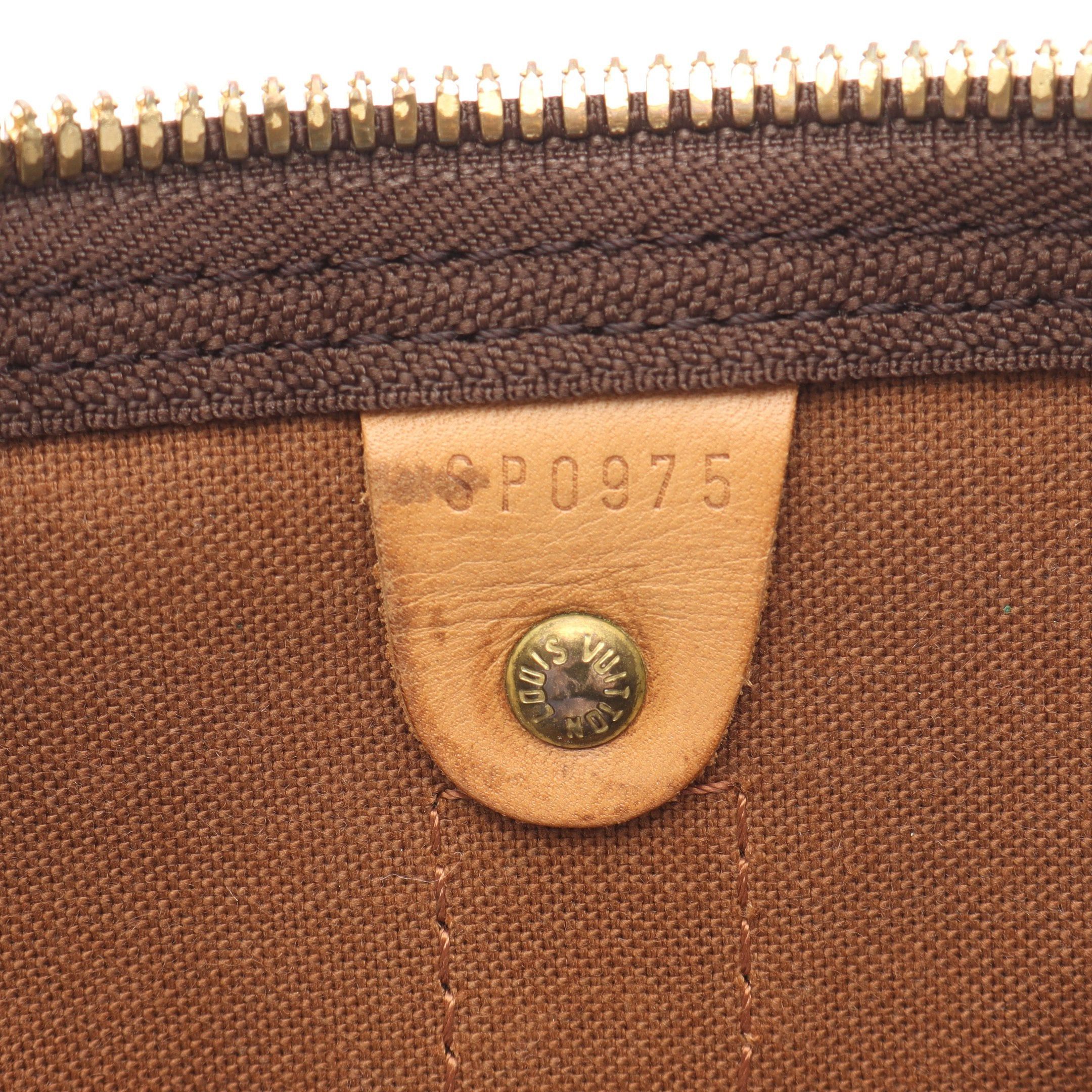 Louis Vuitton Louis Vuitton Keepall 45 Monogram Boston Bag Leather Brown Size ONE SIZE - 5 Thumbnail