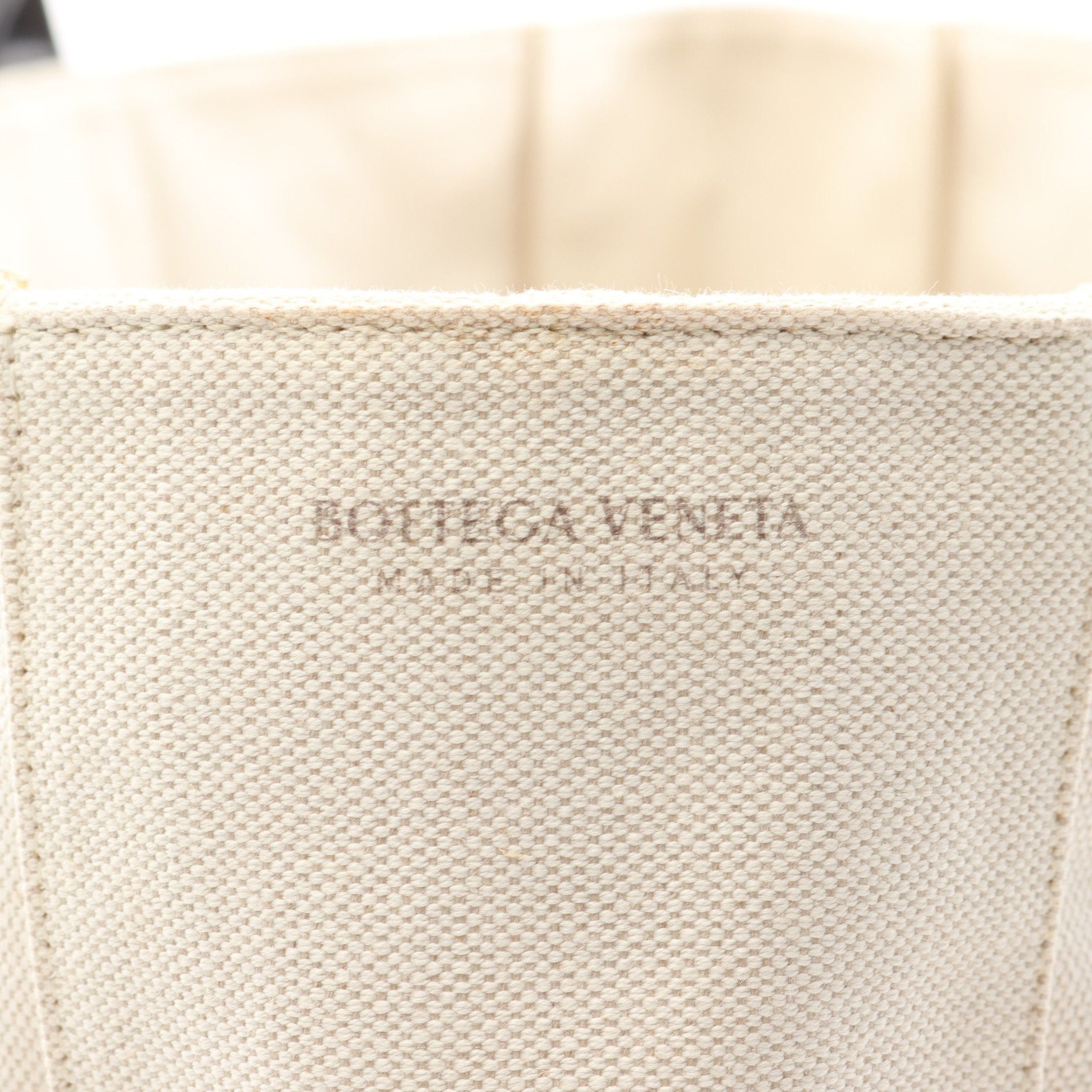 Bottega Veneta Bottega Veneta The Arco Tote Large Intrecciato Handbag Bag Canvas Leather Off White Black Size ONE SIZE - 4 Thumbnail