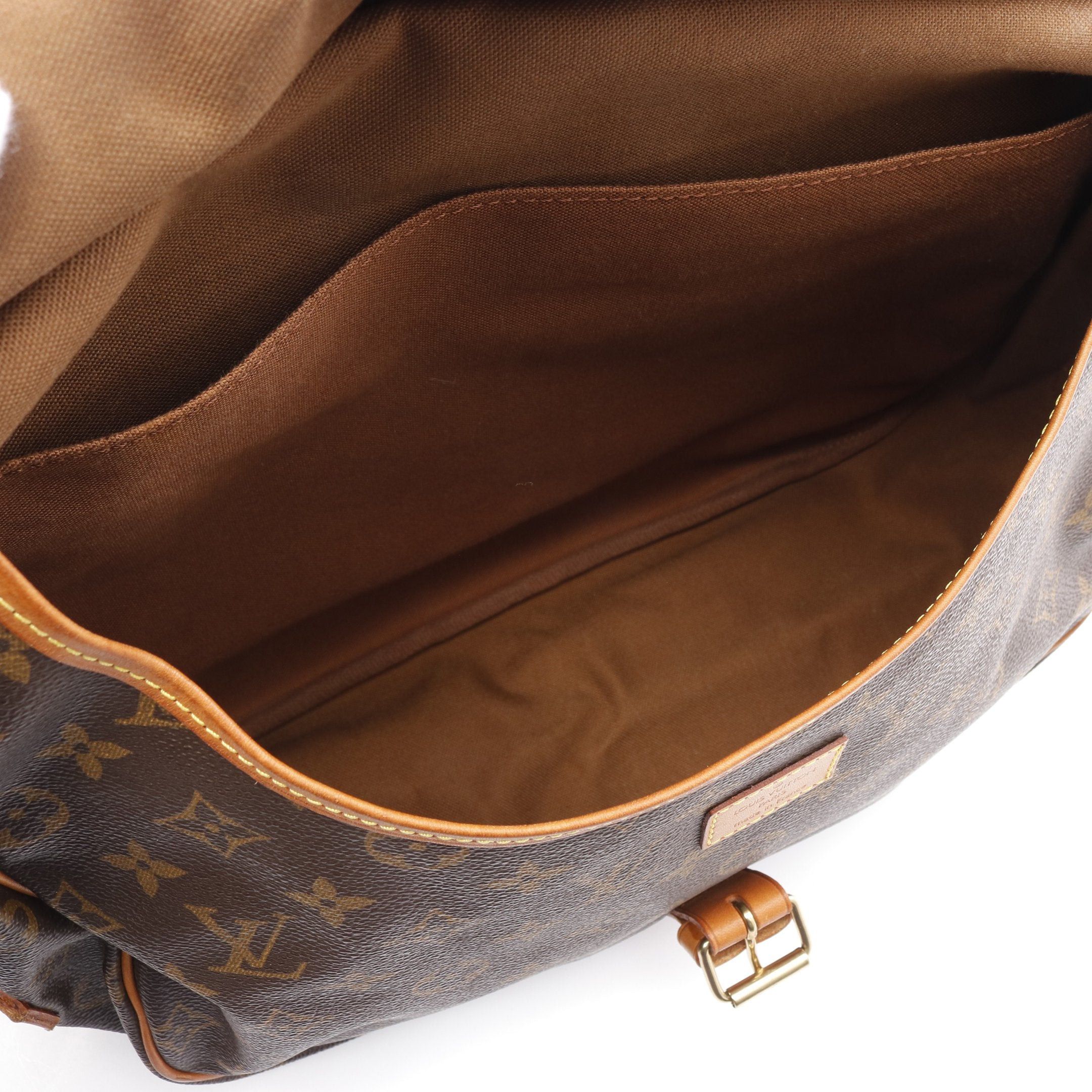 Louis Vuitton Louis Vuitton Saumur 35 Monogram Shoulder Bag Leather Brown Size ONE SIZE - 3 Thumbnail