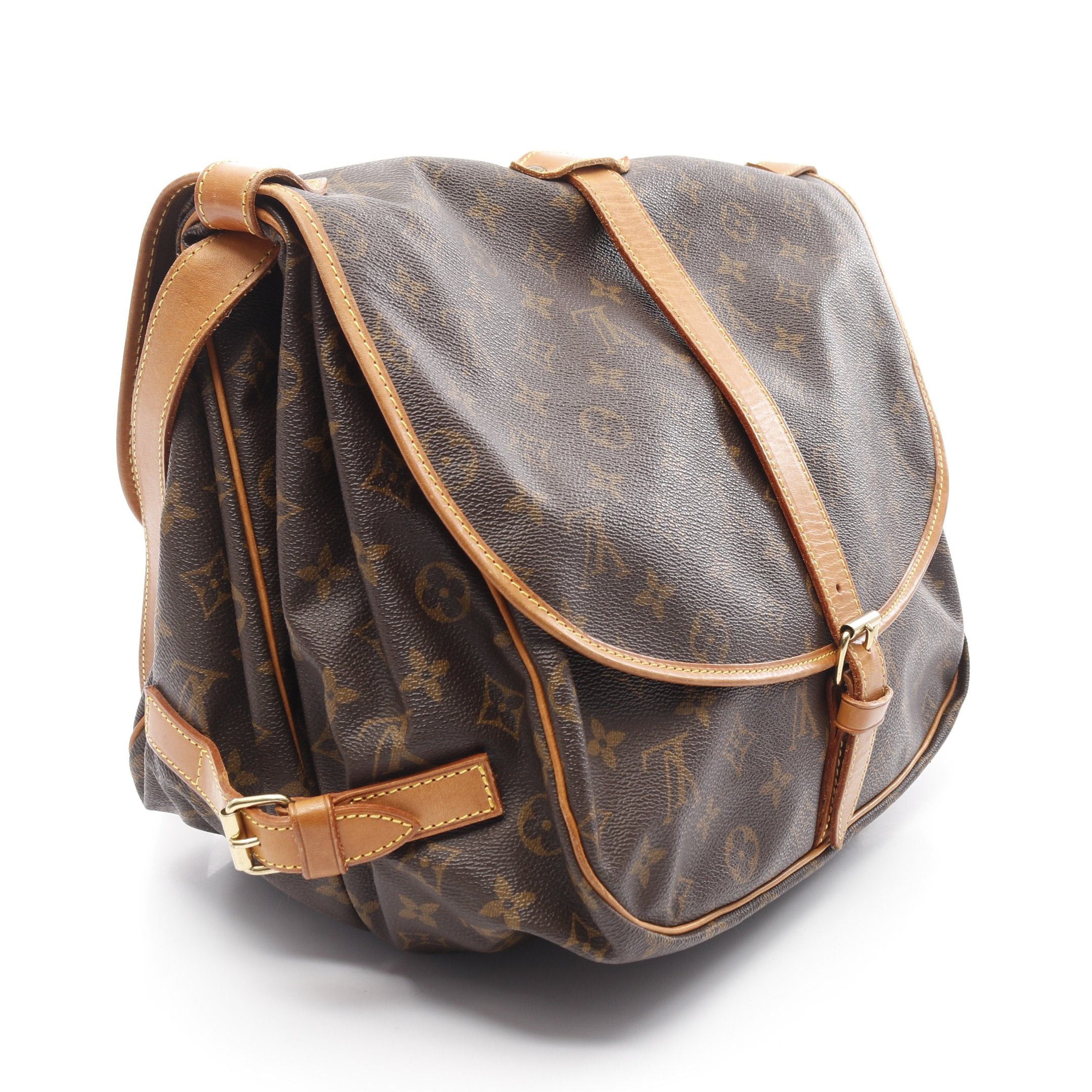 Louis Vuitton Louis Vuitton Saumur 35 Monogram Shoulder Bag Leather Brown Size ONE SIZE - 2 Thumbnail