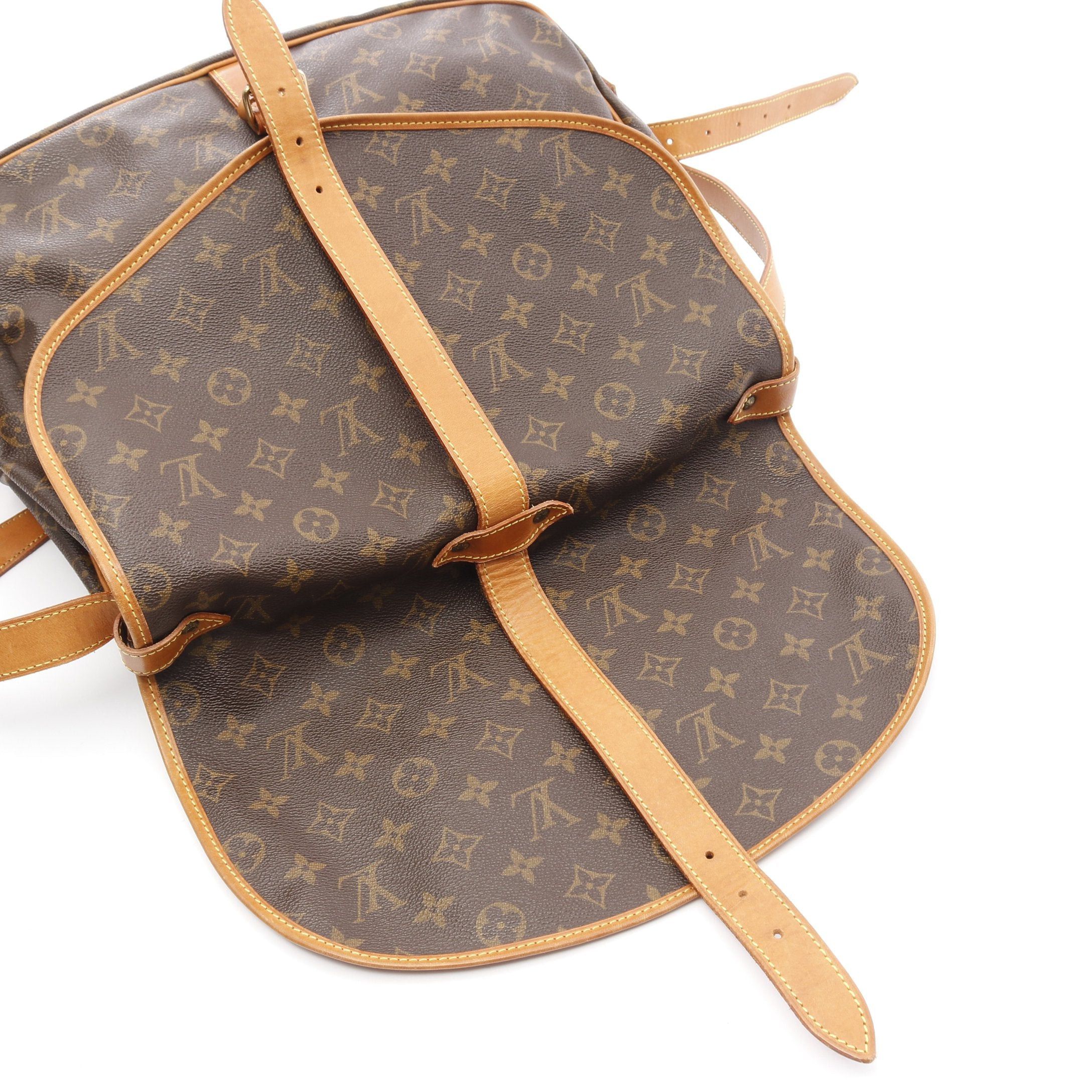 Louis Vuitton Louis Vuitton Saumur 35 Monogram Shoulder Bag Leather Brown Size ONE SIZE - 8 Thumbnail
