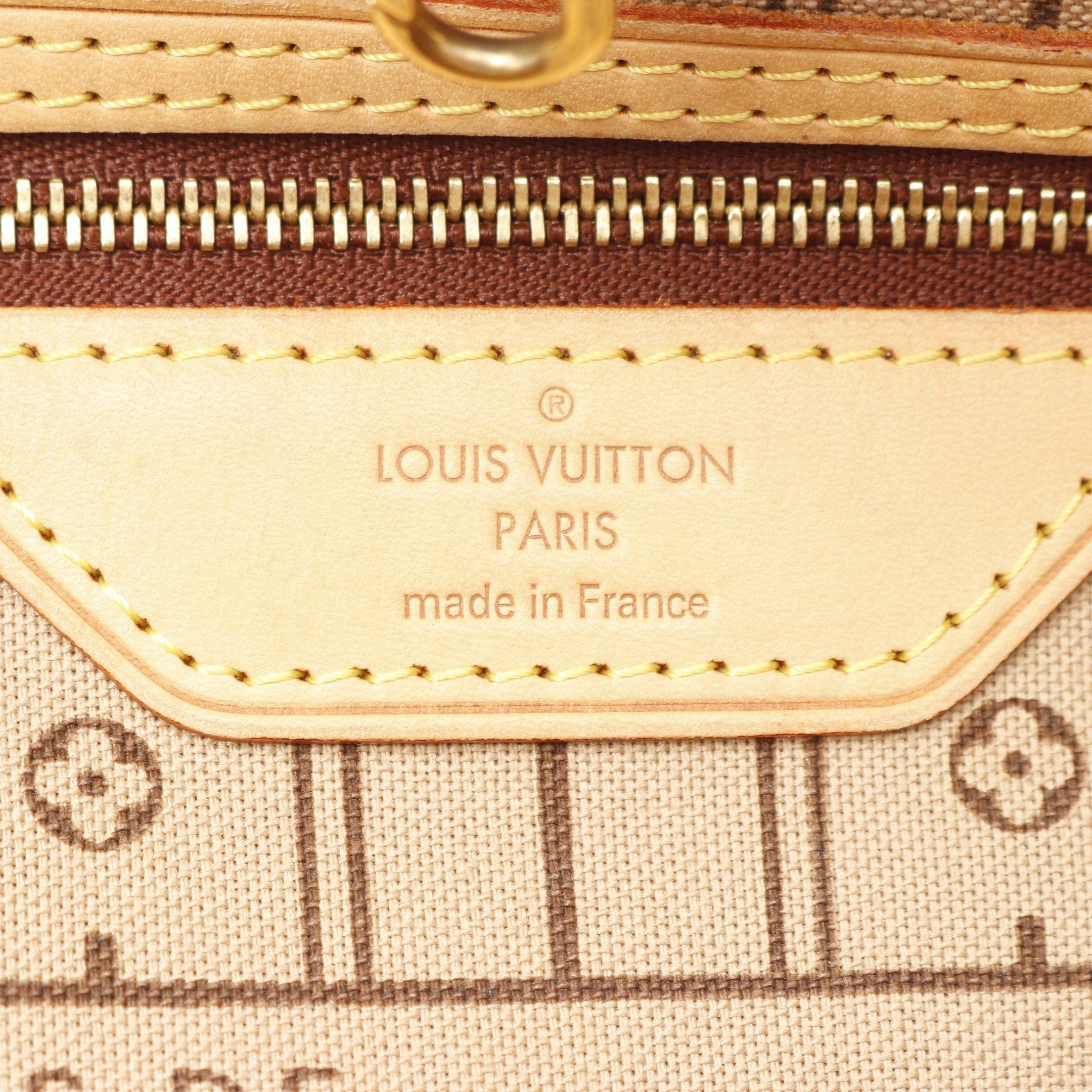 Louis Vuitton Louis Vuitton Neverfull Mm Monogram Shoulder Bag Tote Leather Brown Size ONE SIZE - 4 Thumbnail