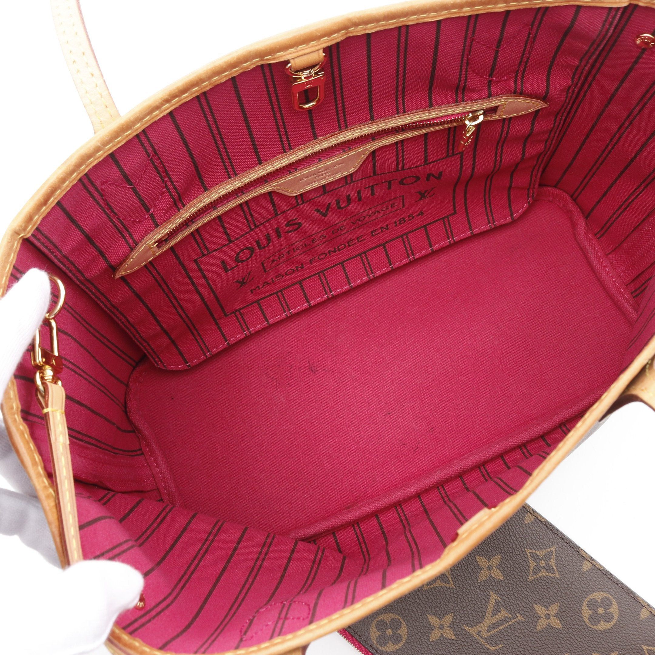 Louis Vuitton Louis Vuitton Neverfull Pm Monogram Pivoine Handbag Tote Bag Leather Brown Size ONE SIZE - 3 Thumbnail