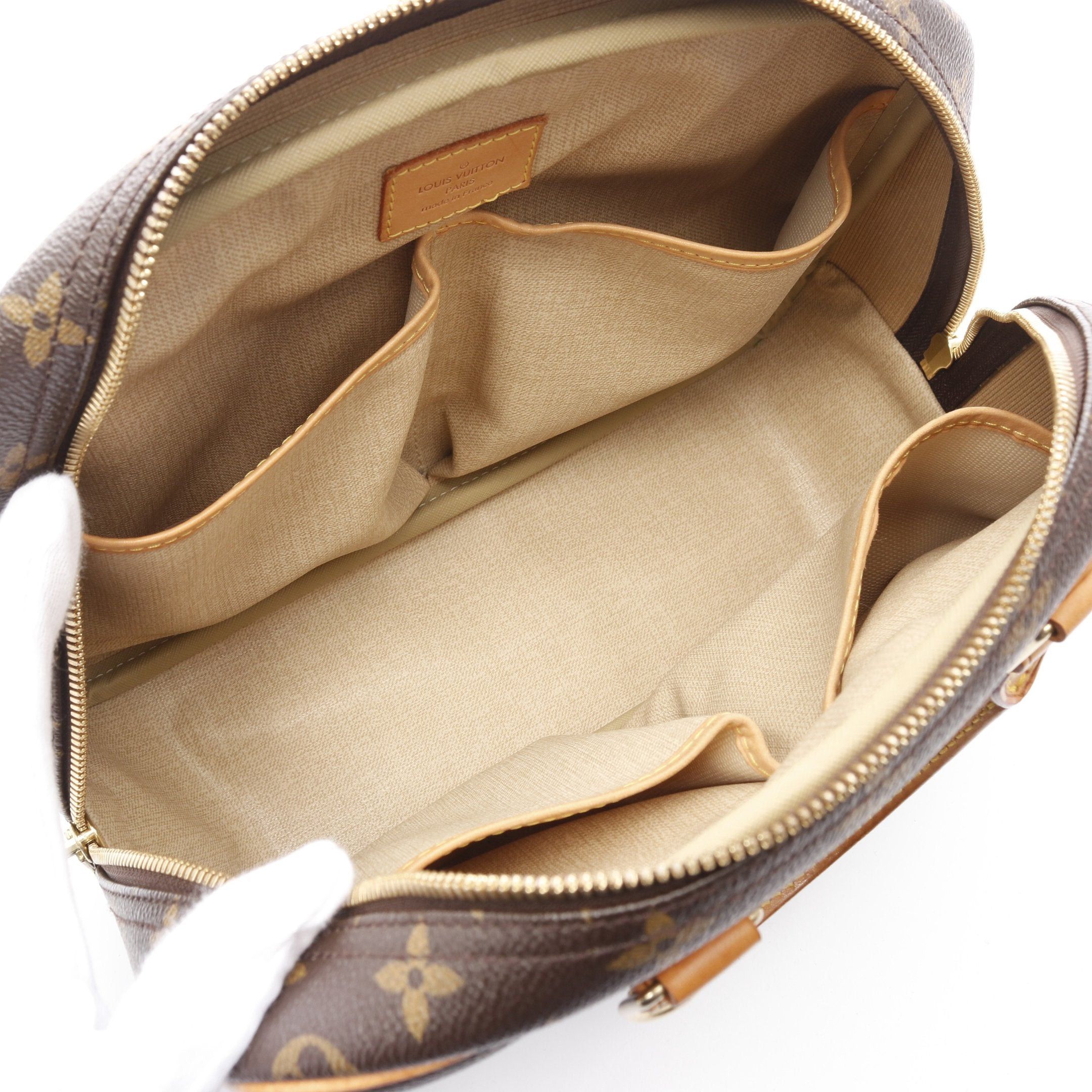Louis Vuitton Louis Vuitton Trouville Monogram Handbag Leather Brown Size ONE SIZE - 3 Thumbnail