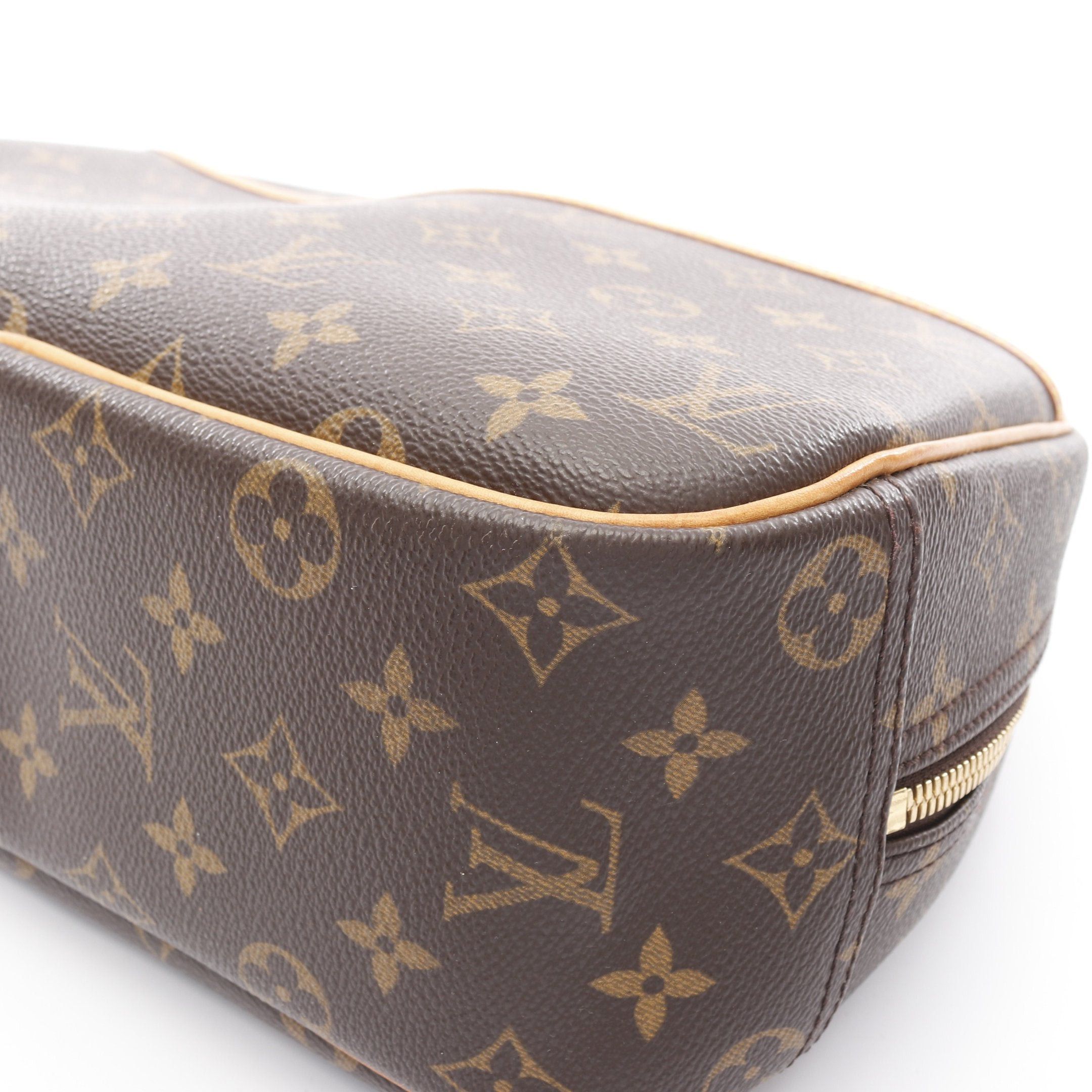 Louis Vuitton Louis Vuitton Trouville Monogram Handbag Leather Brown Size ONE SIZE - 9 Thumbnail
