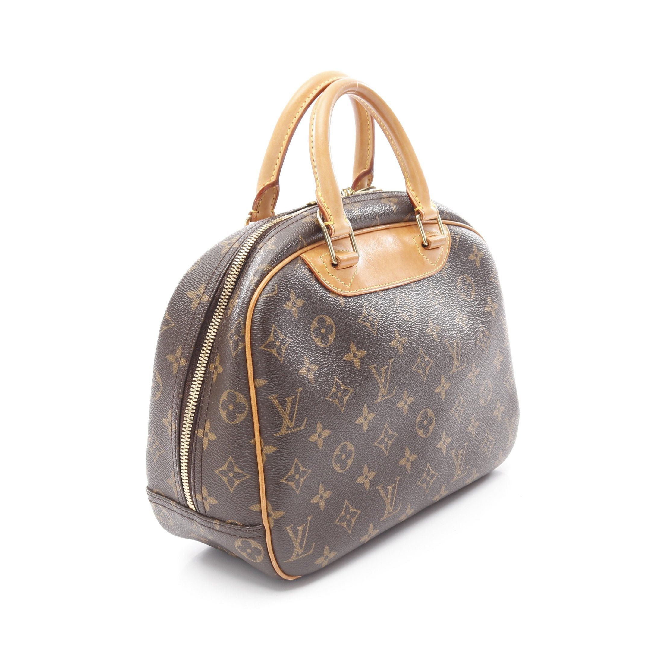 Louis Vuitton Louis Vuitton Trouville Monogram Handbag Leather Brown Size ONE SIZE - 2 Thumbnail