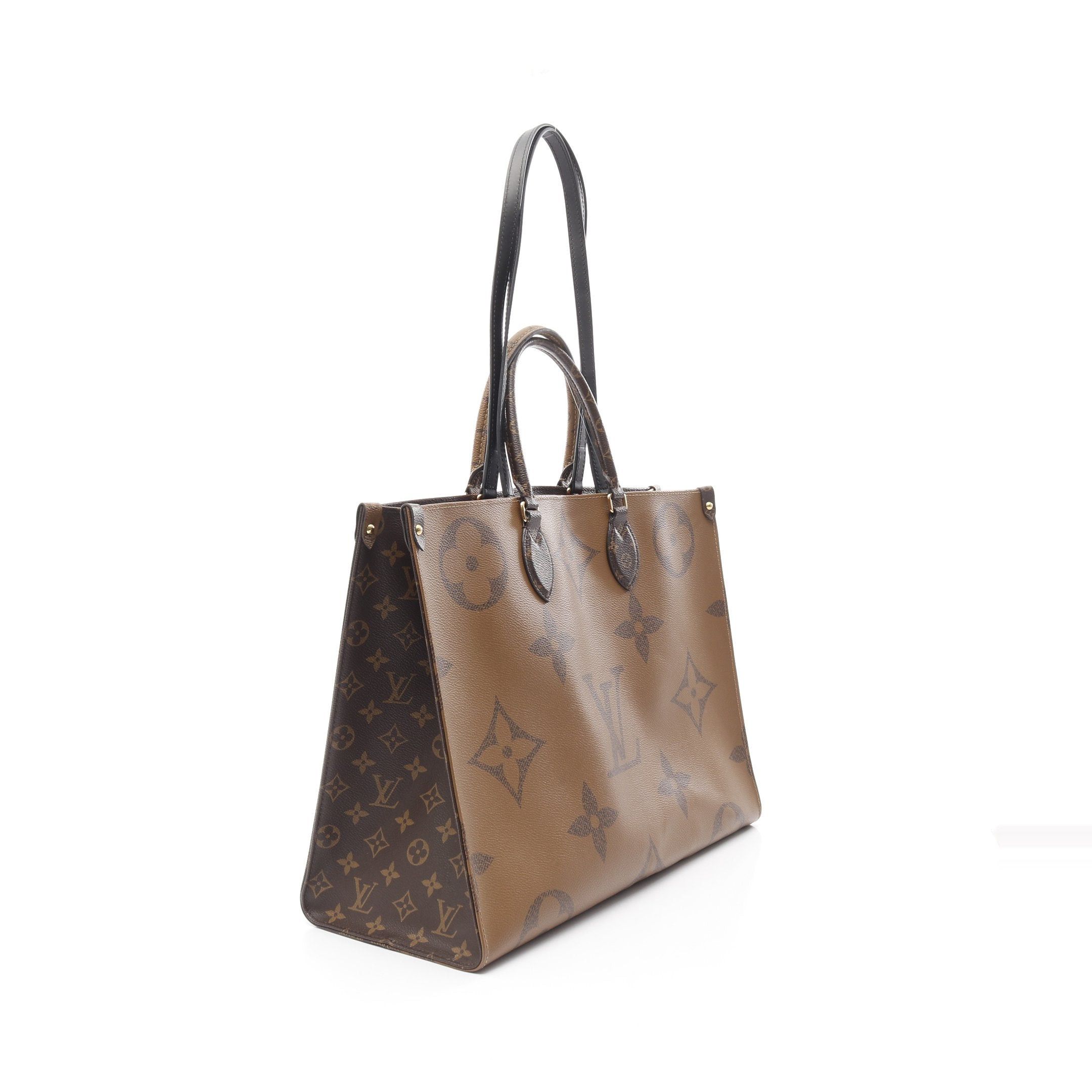 Louis Vuitton Louis Vuitton On-The-Go Gm Monogram Giant Reverse Shoulder Bag Leather Brown Light Size ONE SIZE - 2 Thumbnail