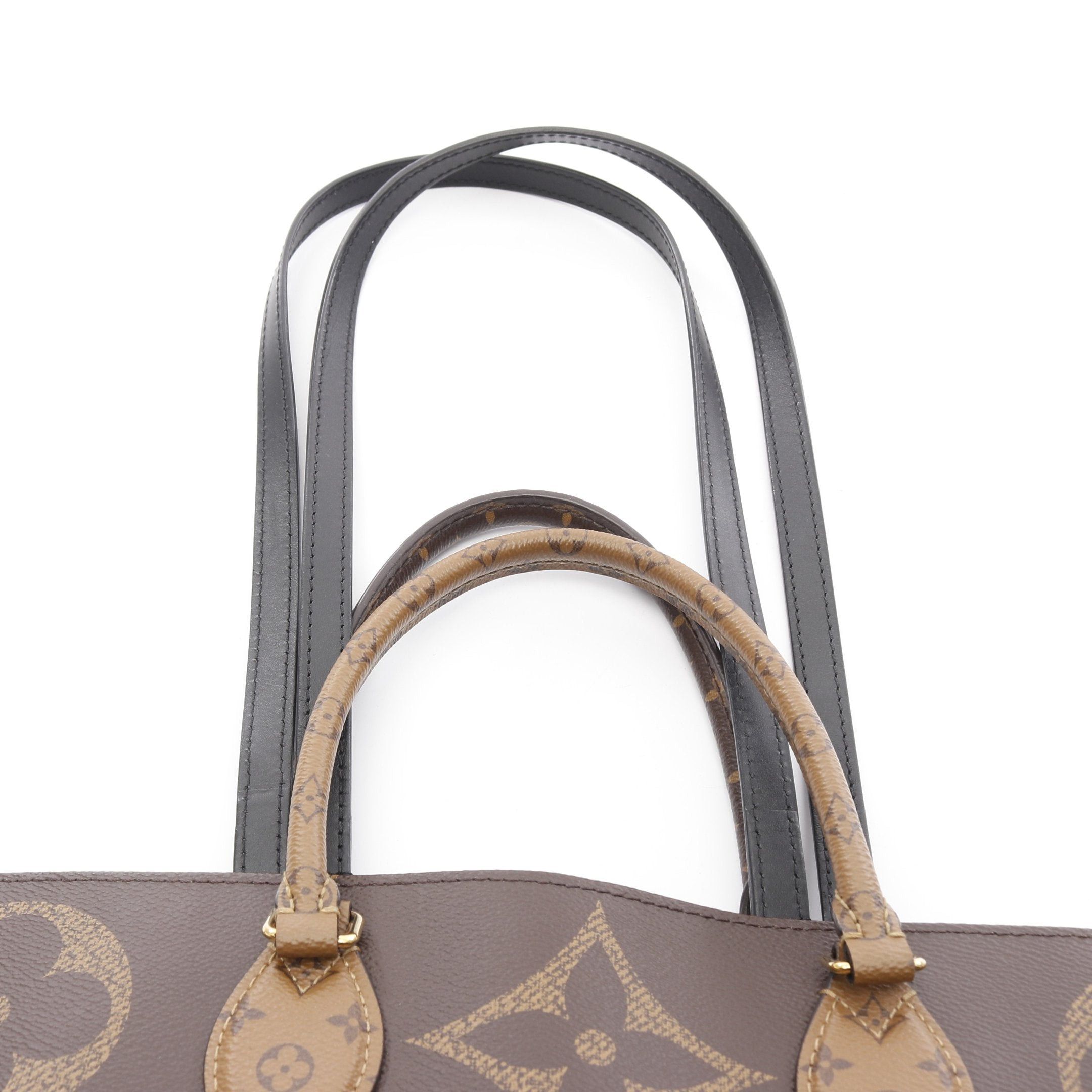 Louis Vuitton Louis Vuitton On-The-Go Gm Monogram Giant Reverse Shoulder Bag Leather Brown Light Size ONE SIZE - 5 Thumbnail