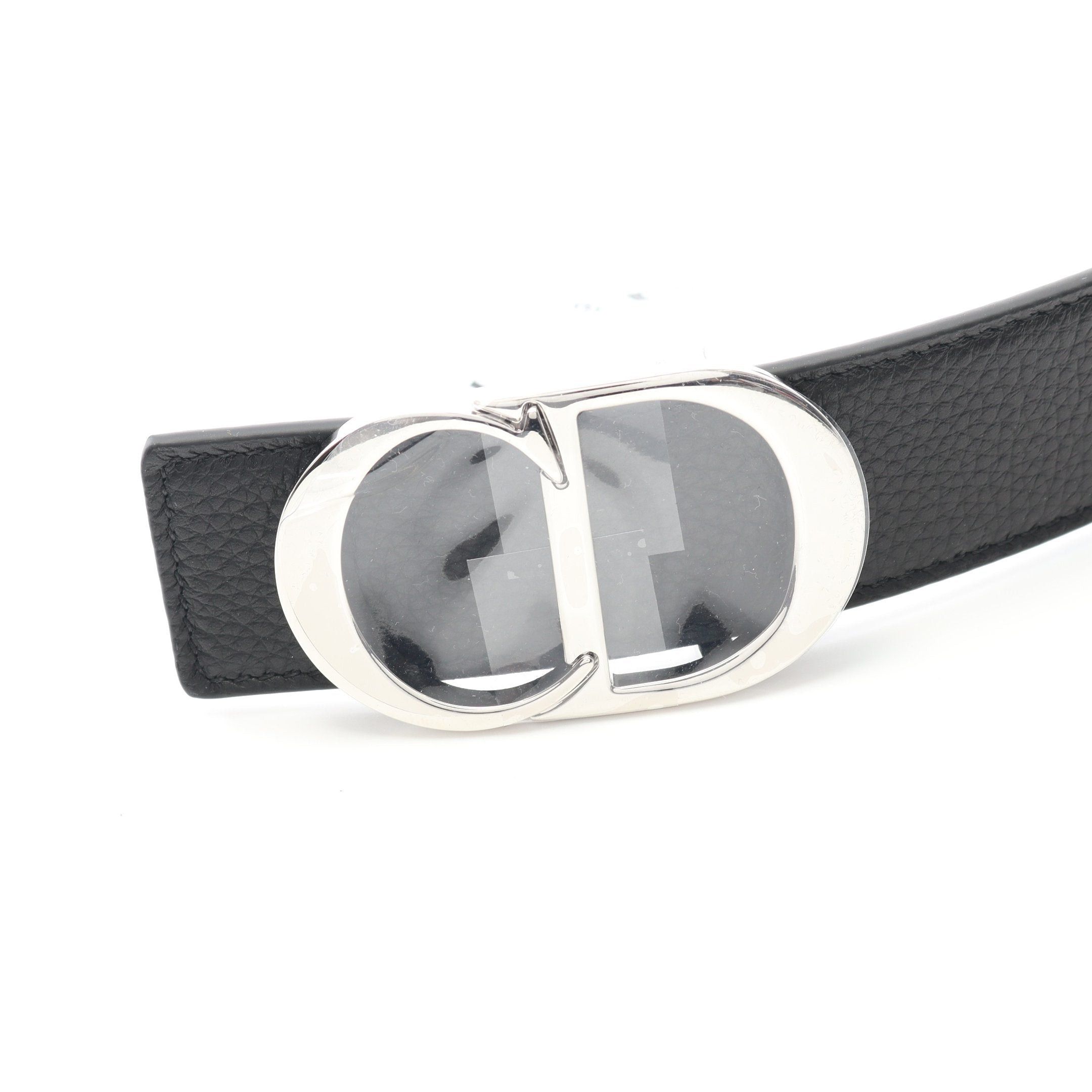 Dior Dior Cd Logo Belt Leather Black Size ONE SIZE - 2 Thumbnail