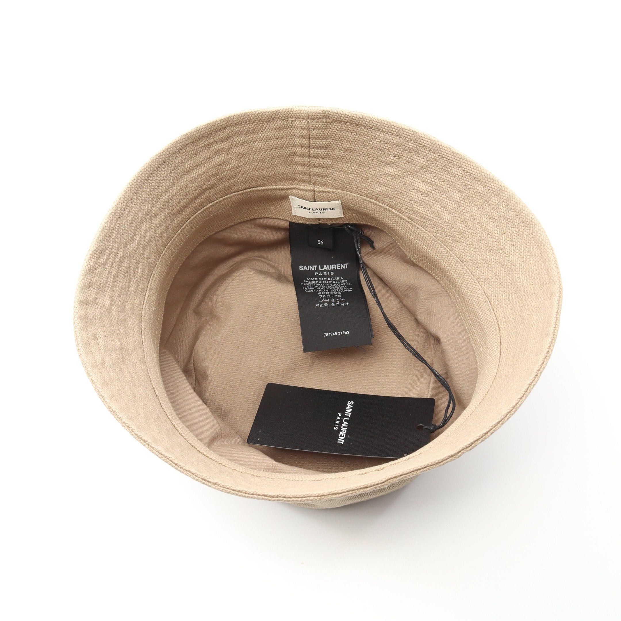 Yves Saint Laurent Yves Saint Laurent Bucket Hat Canvas Leather Beige Brown Size ONE SIZE - 3 Thumbnail