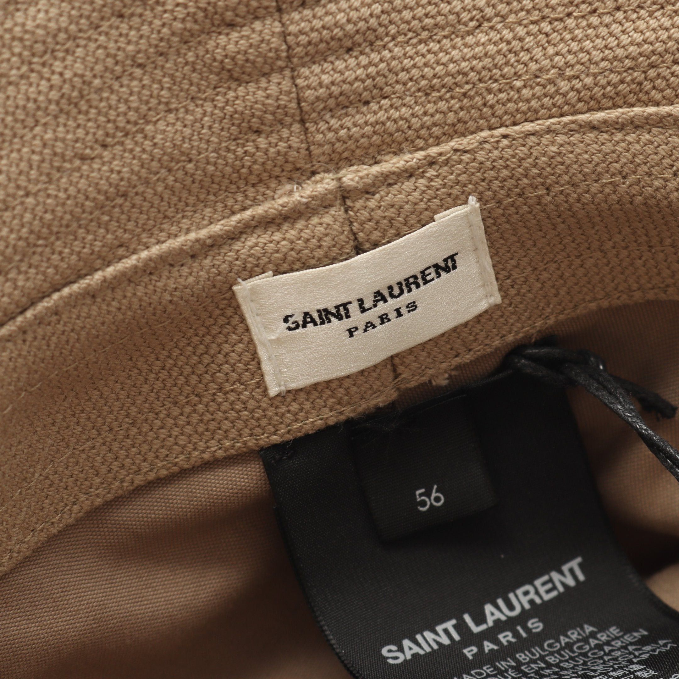 Yves Saint Laurent Yves Saint Laurent Bucket Hat Canvas Leather Beige Brown Size ONE SIZE - 4 Thumbnail