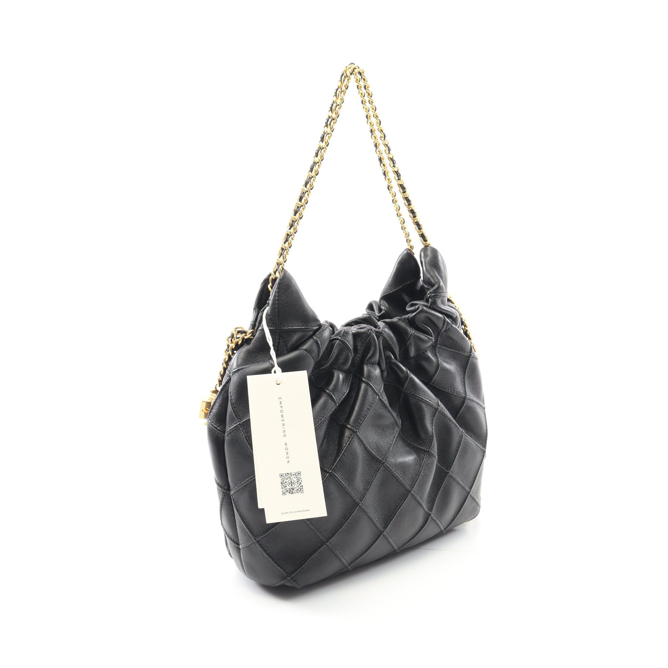 Tory Burch Tory Burch Fleming Mini Chain Shoulder Bag Leather Black Size ONE SIZE - 2 Thumbnail