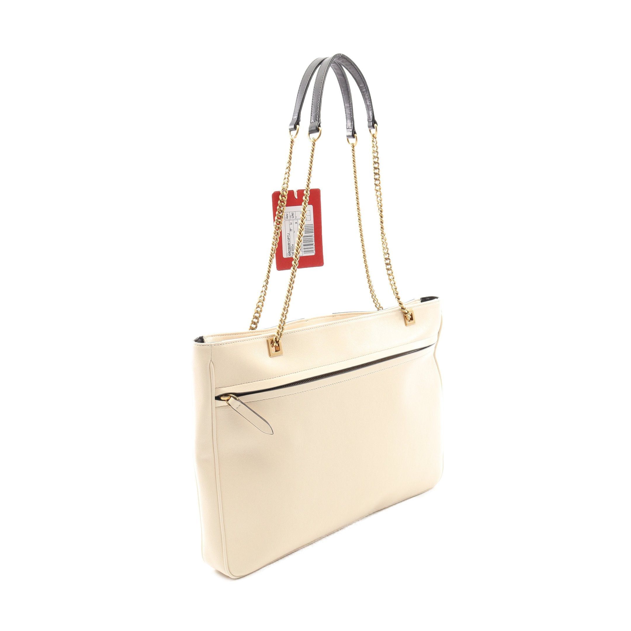 Valentino Valentino Viva Superstar Chain Shoulder Bag Tote Leather Light Beige Black Size ONE SIZE - 2 Thumbnail