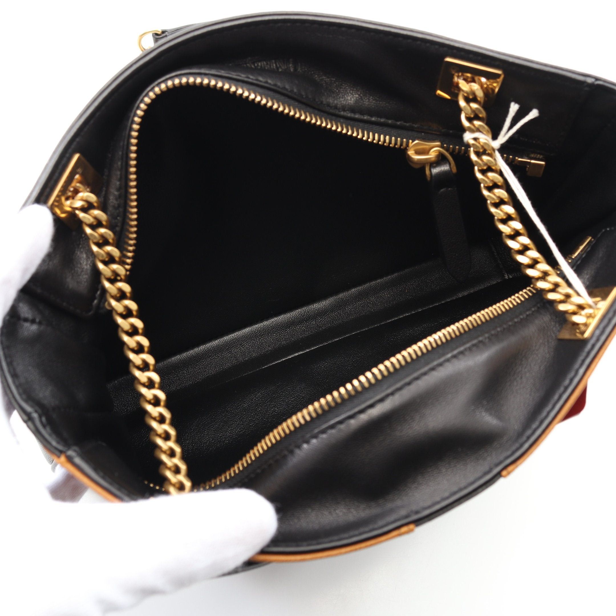 Valentino Valentino Small Viva Superstar Chain Shoulder Bag Leather Black Light Brown Size ONE SIZE - 3 Thumbnail