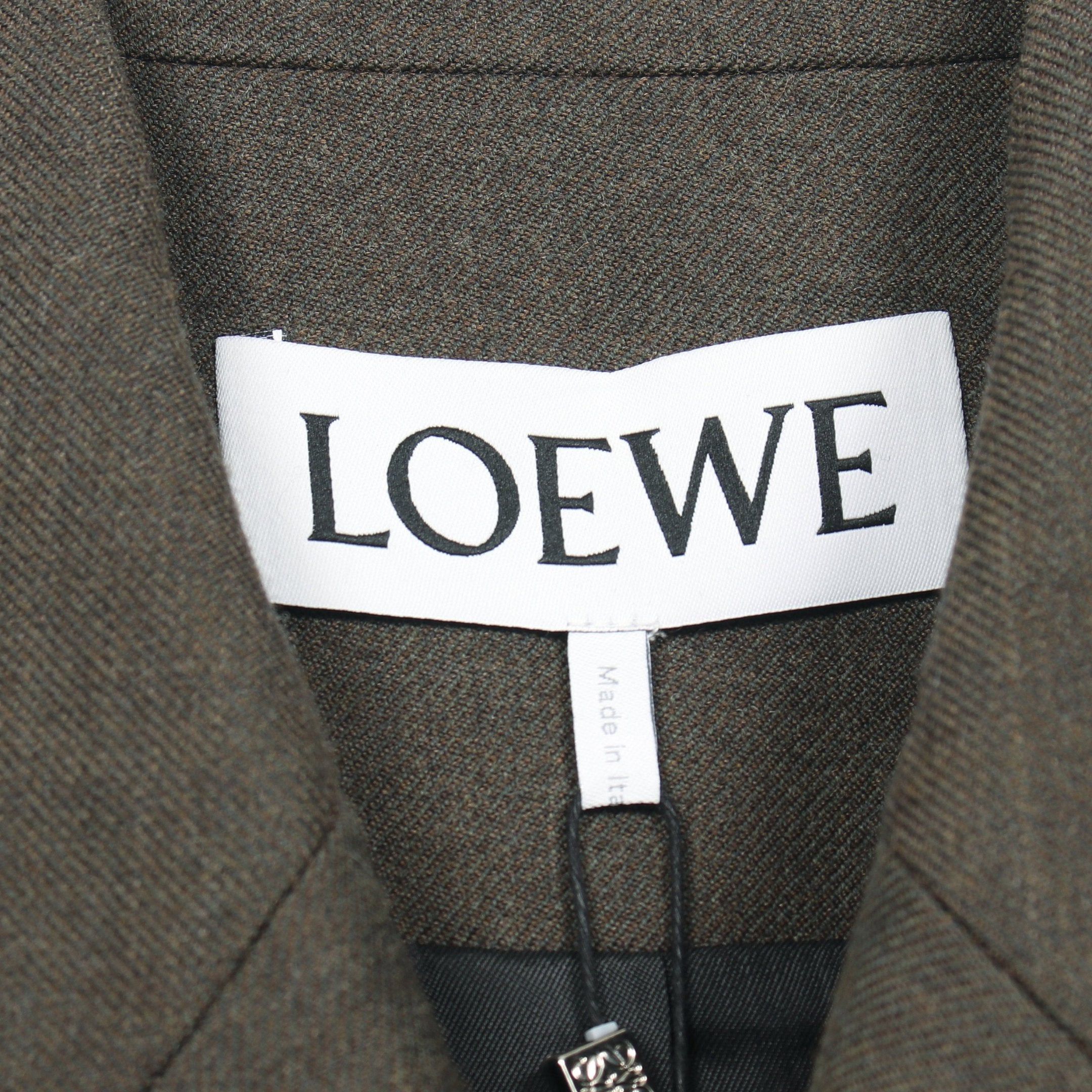 Loewe Loewe Double Breasted Tailored Jacket Wool Khaki Green Size ONE SIZE - 3 Thumbnail