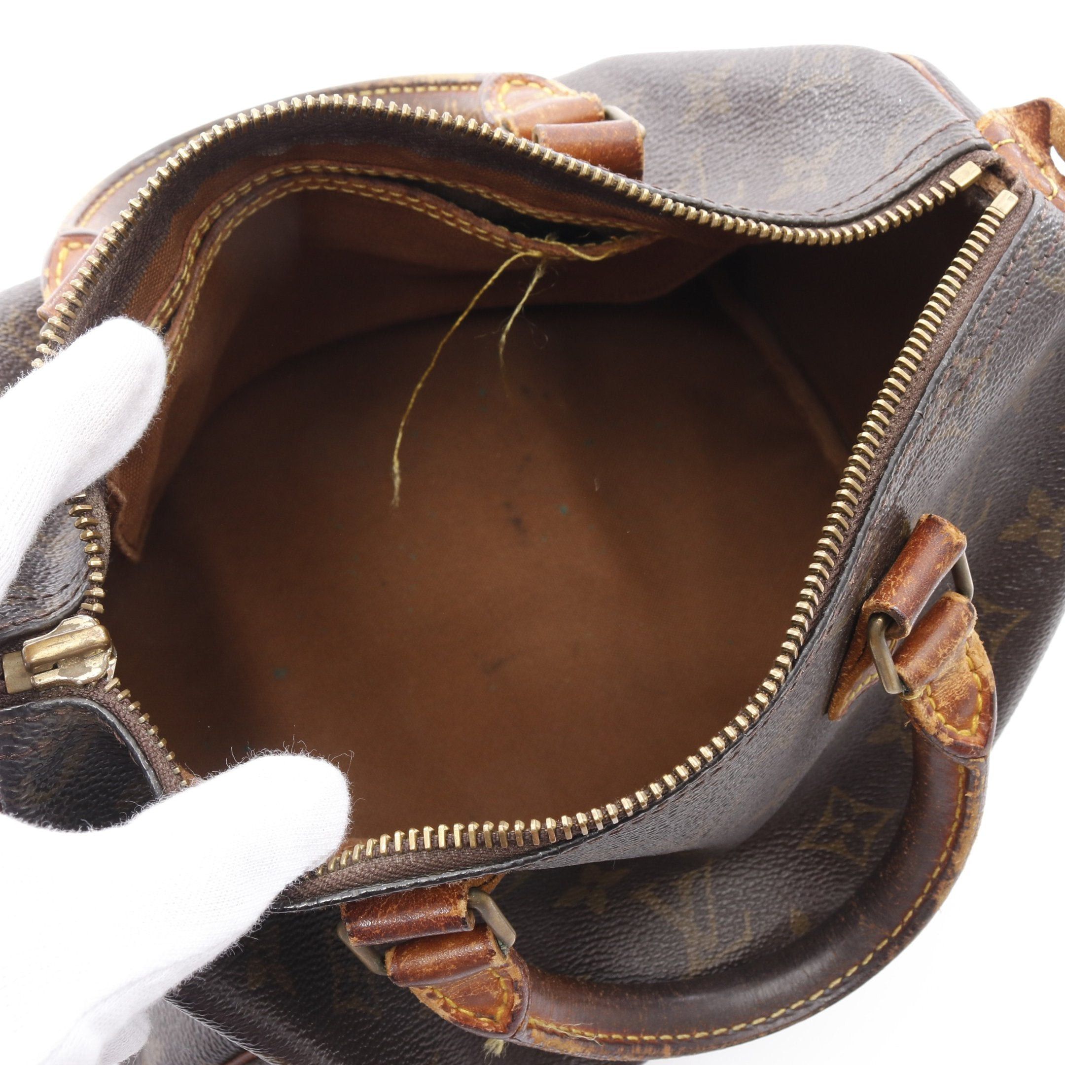 Louis Vuitton Louis Vuitton Speedy 25 Monogram Handbag Leather Brown Size ONE SIZE - 3 Thumbnail