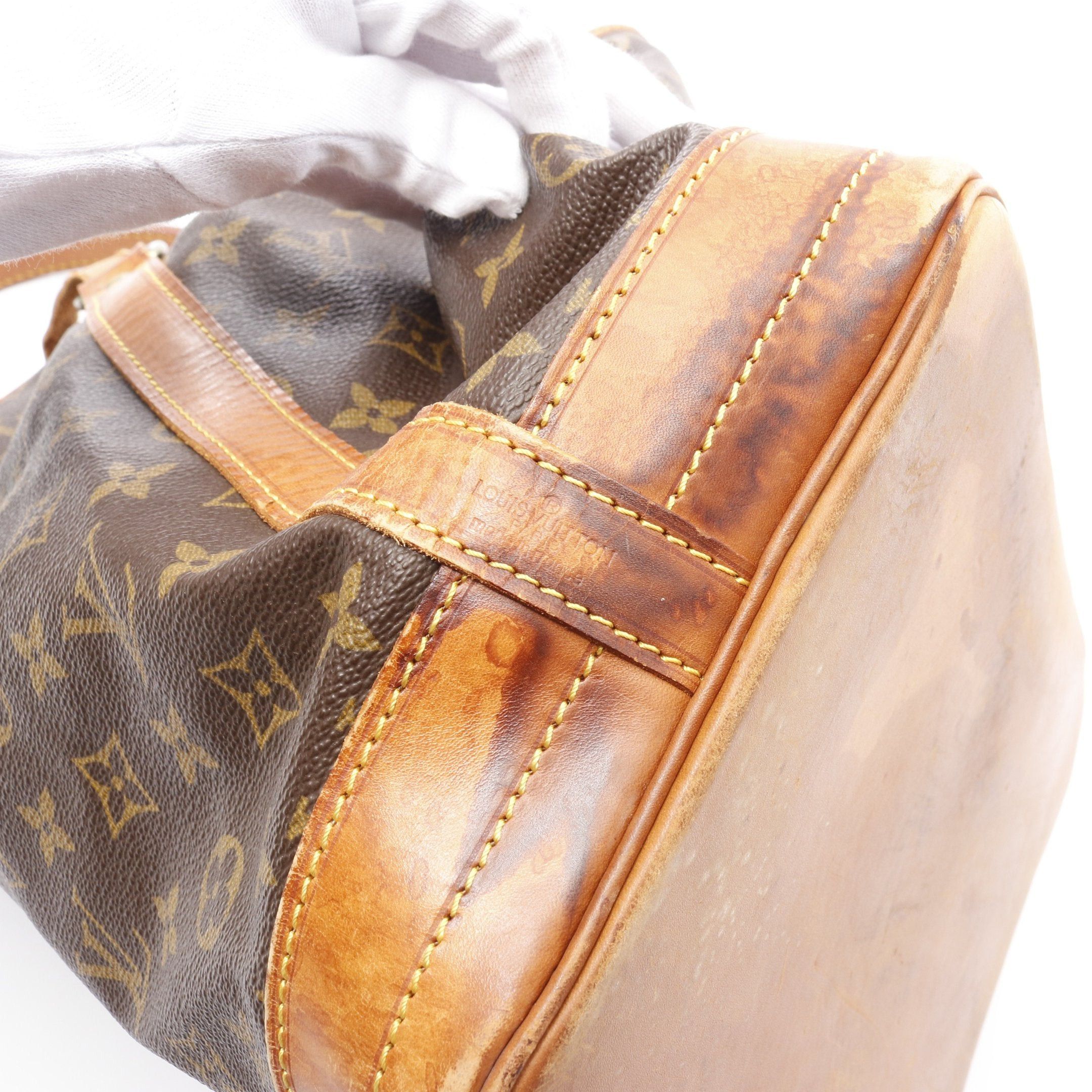 Louis Vuitton Louis Vuitton Noe Monogram Shoulder Bag Leather Brown Size ONE SIZE - 6 Thumbnail