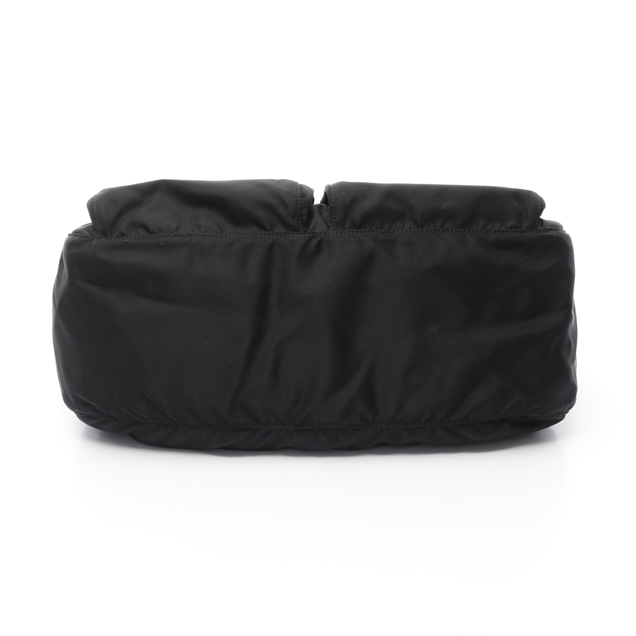Prada Prada Vela Shoulder Bag Nylon Saffiano Leather Black Size ONE SIZE - 10 Thumbnail