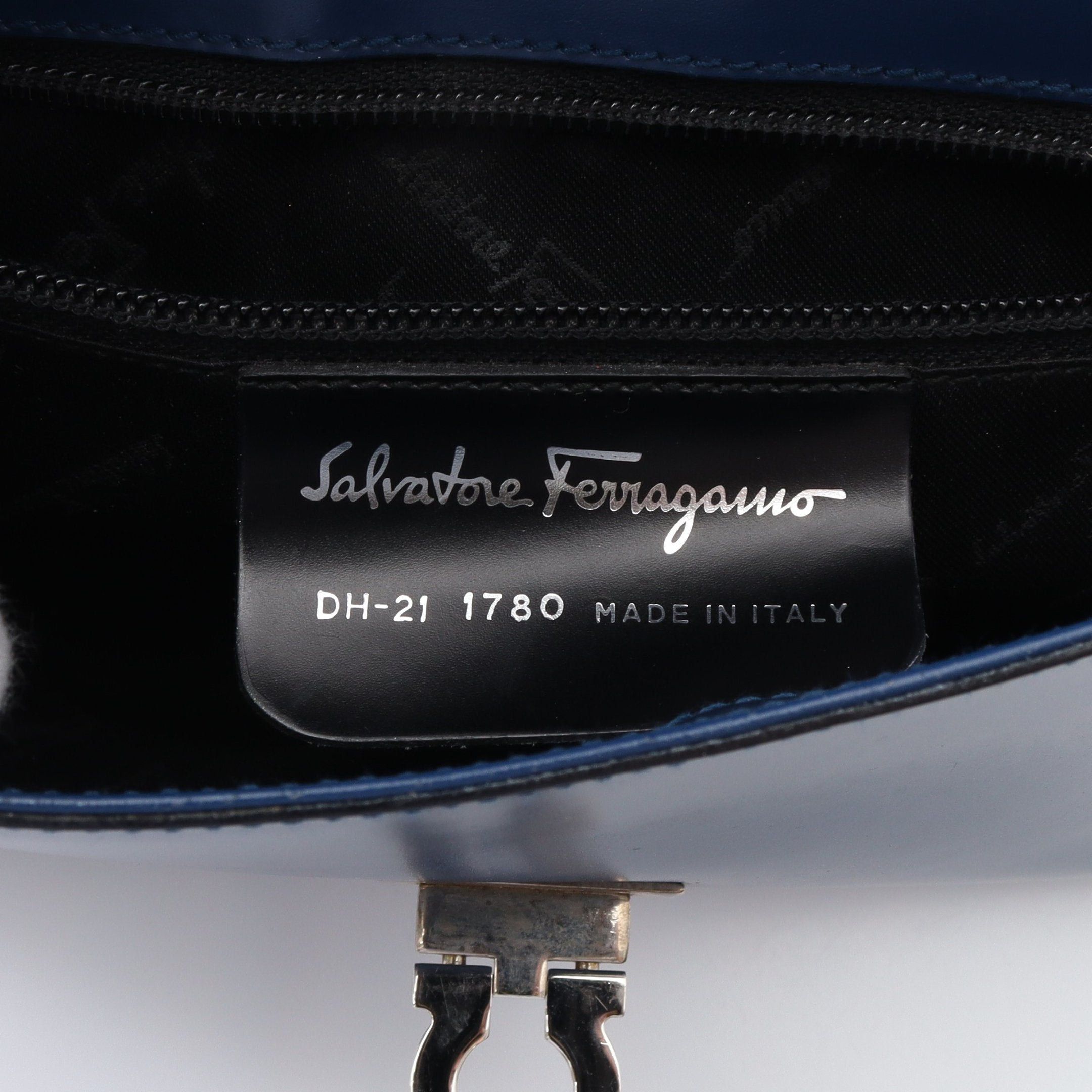 Salvatore Ferragamo Salvatore Ferragamo Gancini Handbag Leather Blue Size ONE SIZE - 4 Thumbnail