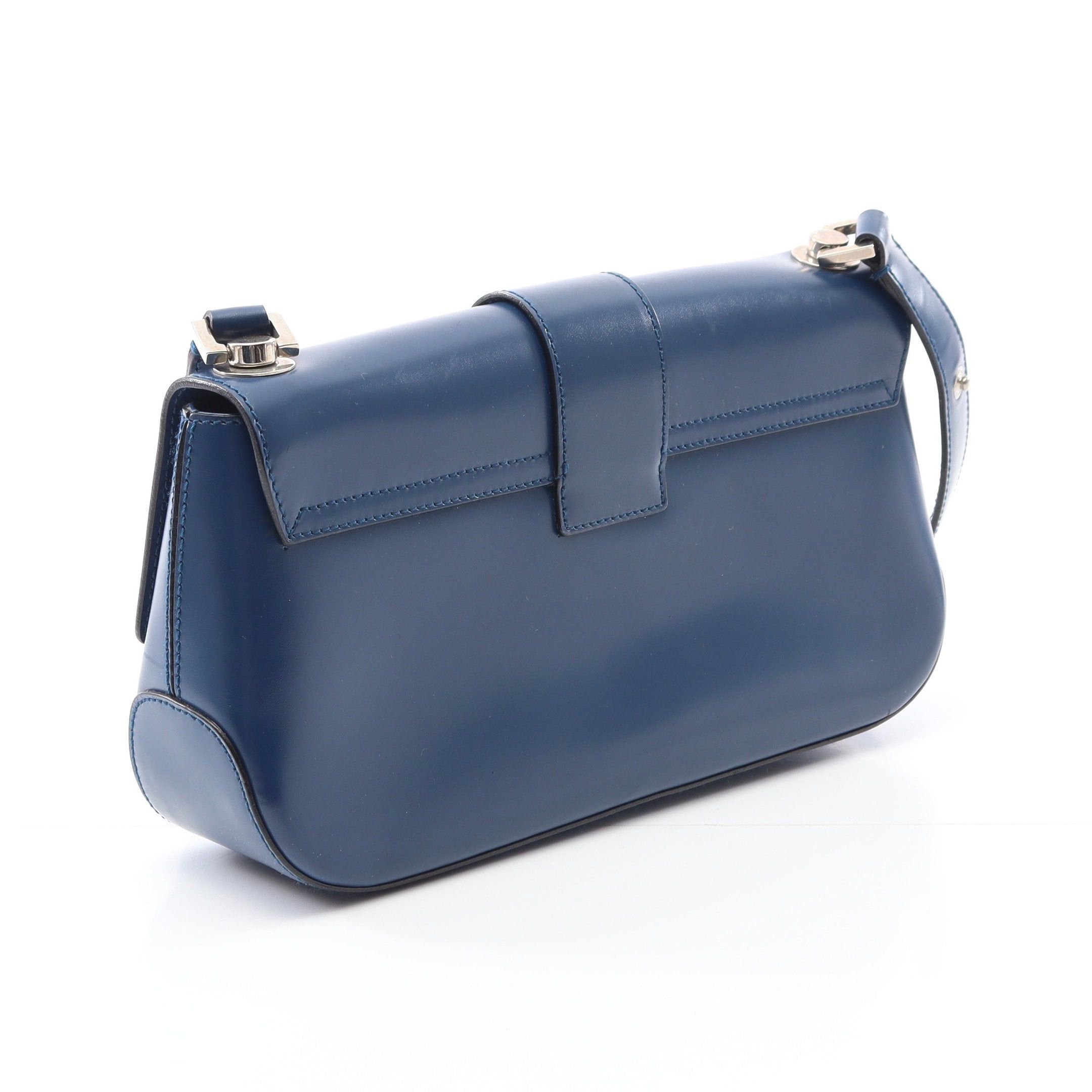 Salvatore Ferragamo Salvatore Ferragamo Gancini Handbag Leather Blue Size ONE SIZE - 2 Thumbnail