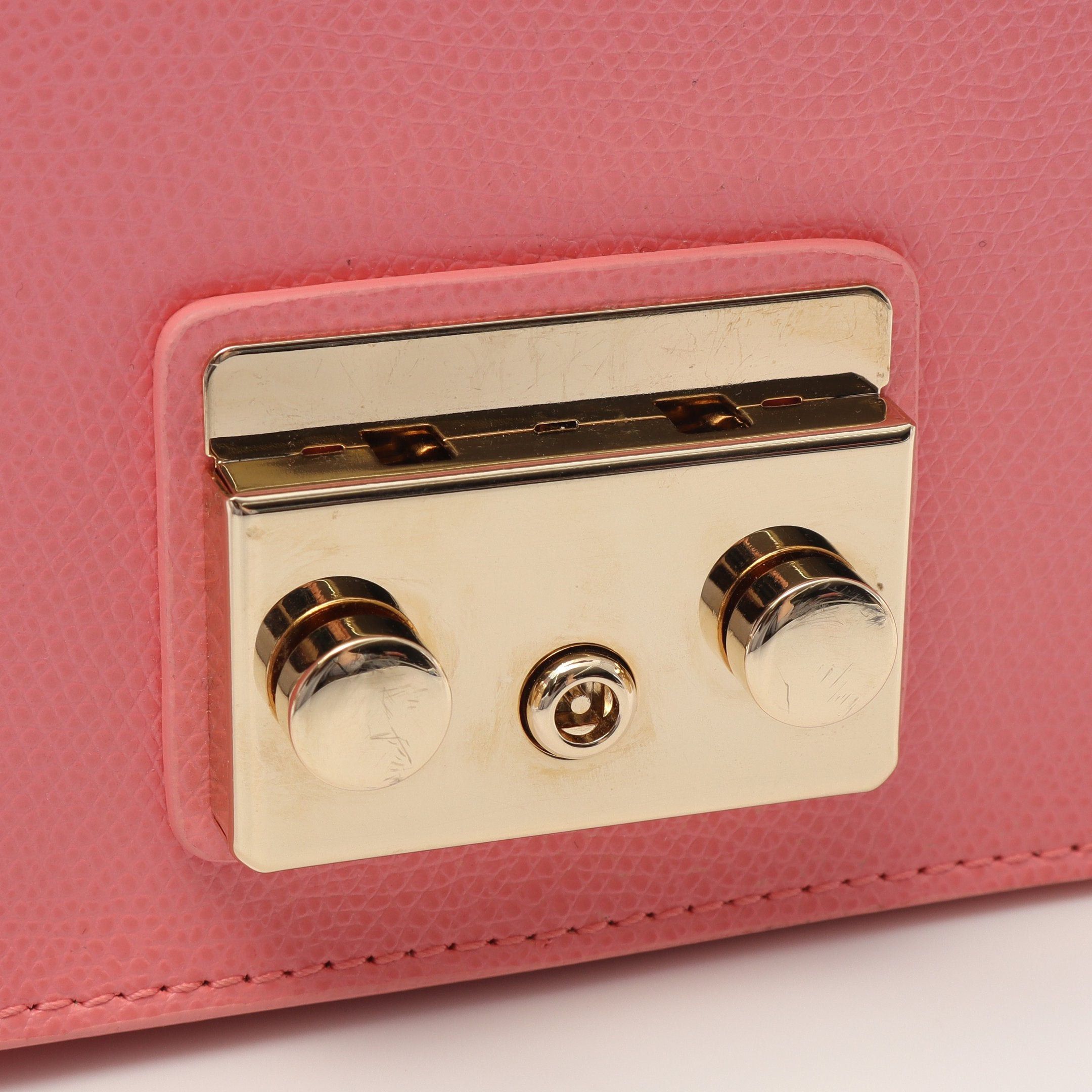 Furla Furla Metropolis Mini Chain Shoulder Bag Leather Pink Size ONE SIZE - 8 Thumbnail