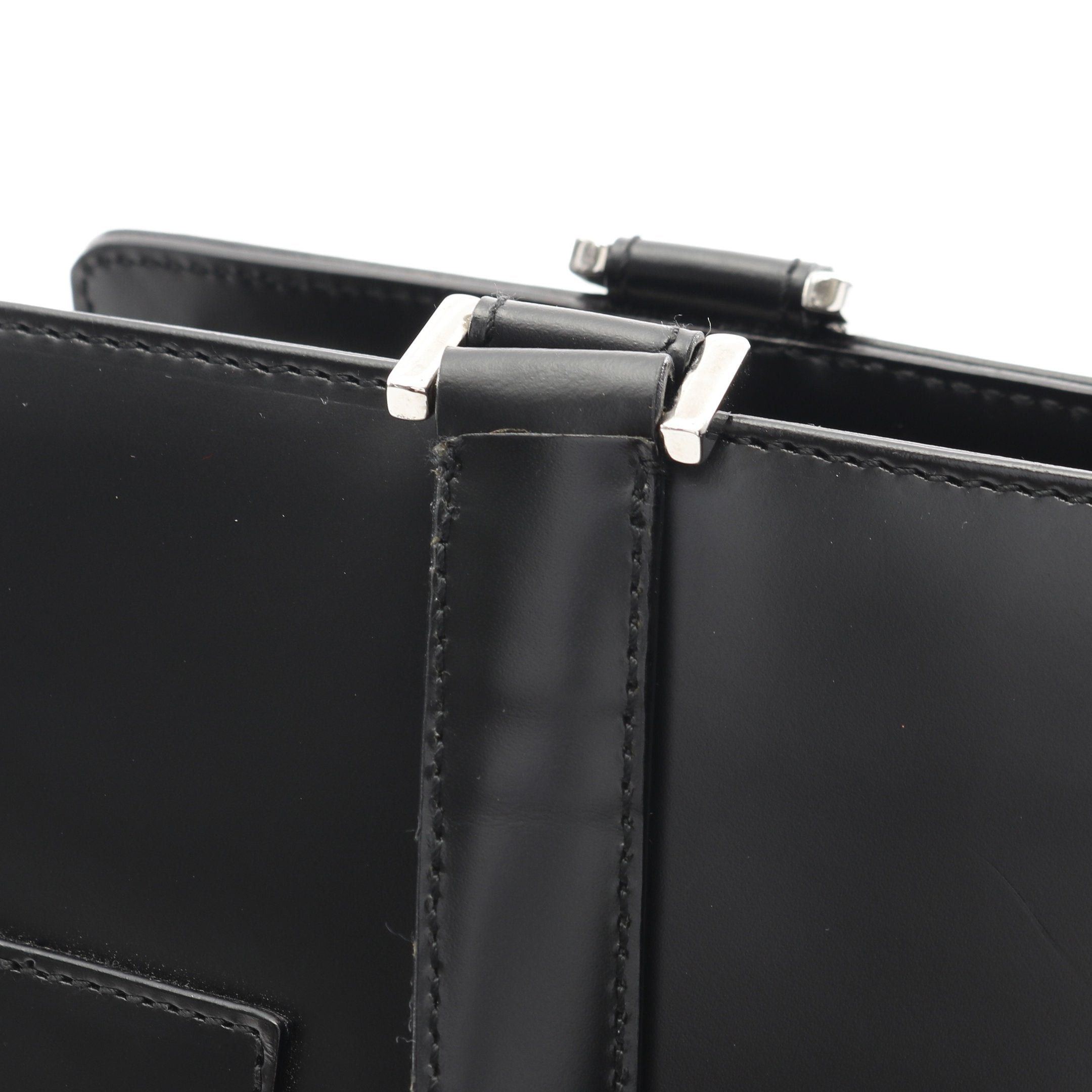 Salvatore Ferragamo Salvatore Ferragamo Gancini Handbag Leather Black Size ONE SIZE - 7 Thumbnail
