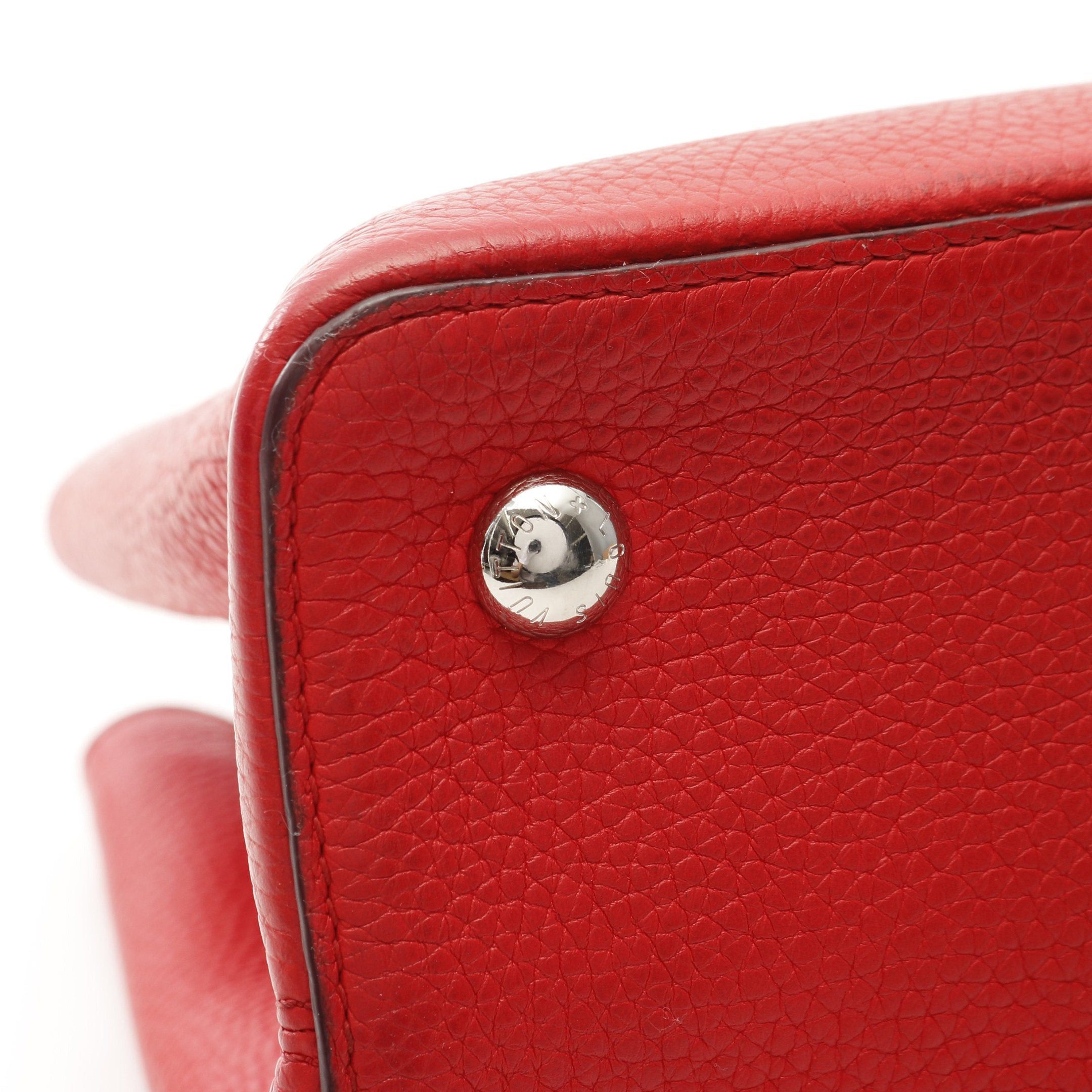 Louis Vuitton Louis Vuitton Parnassea Capucines Mm Coquelicot Handbag Taurillon Leather Red Size ONE SIZE - 11 Thumbnail