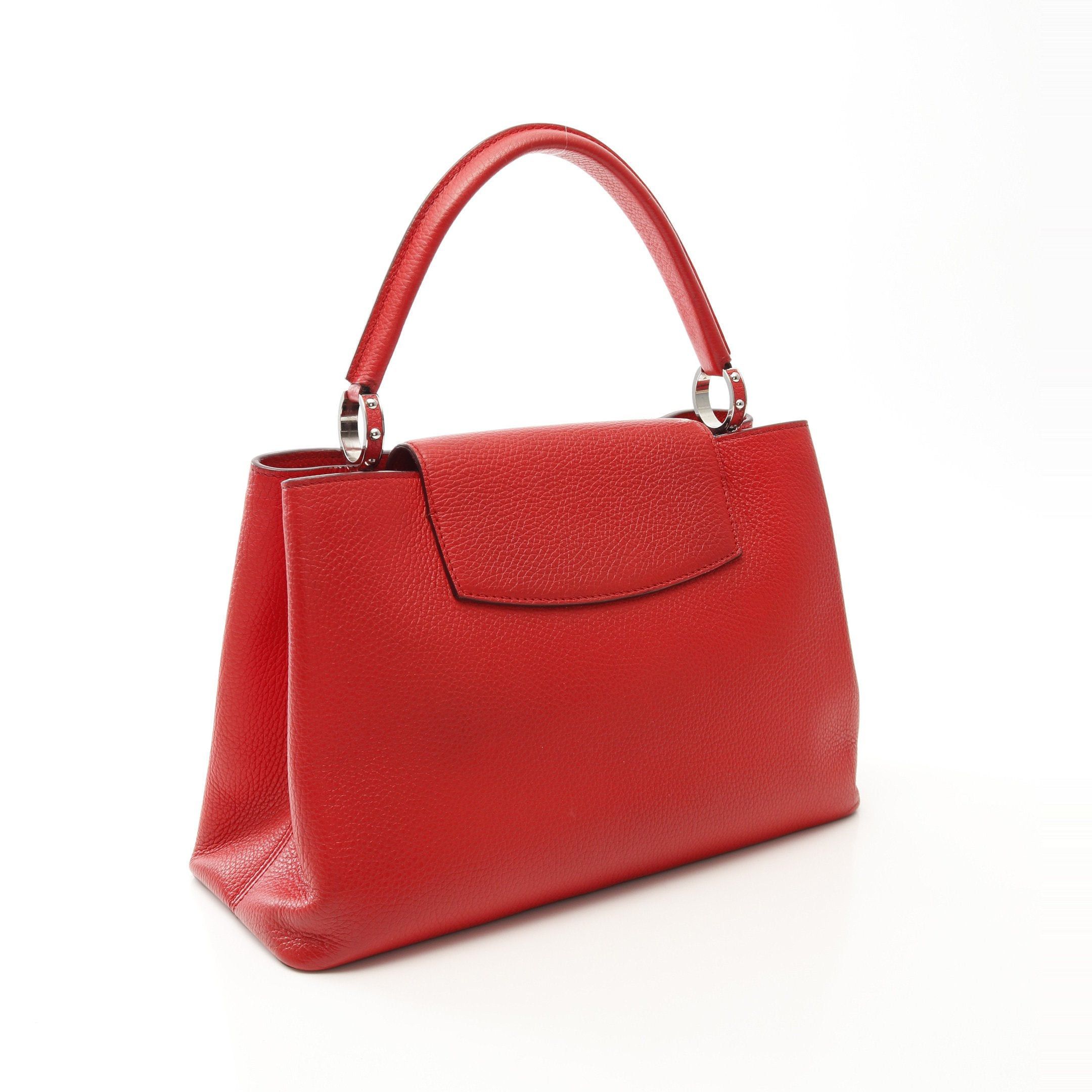 Louis Vuitton Louis Vuitton Parnassea Capucines Mm Coquelicot Handbag Taurillon Leather Red Size ONE SIZE - 2 Thumbnail