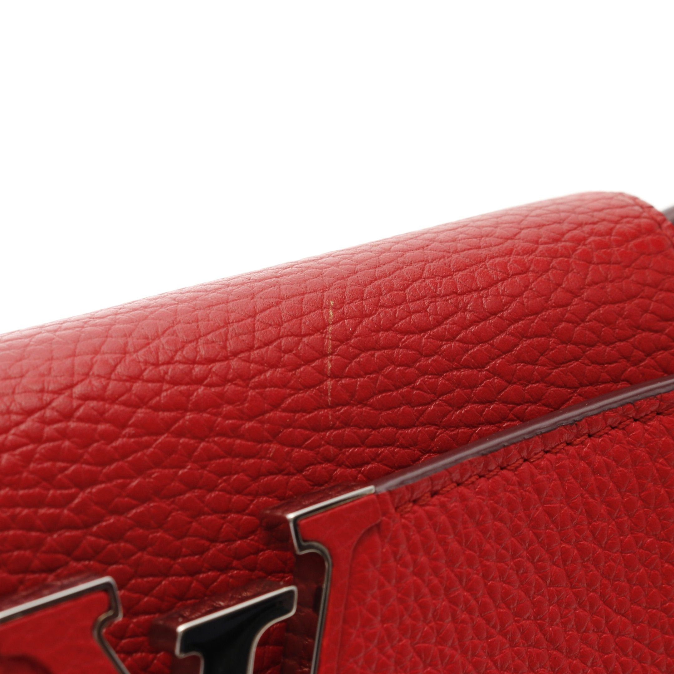 Louis Vuitton Louis Vuitton Parnassea Capucines Mm Coquelicot Handbag Taurillon Leather Red Size ONE SIZE - 9 Thumbnail