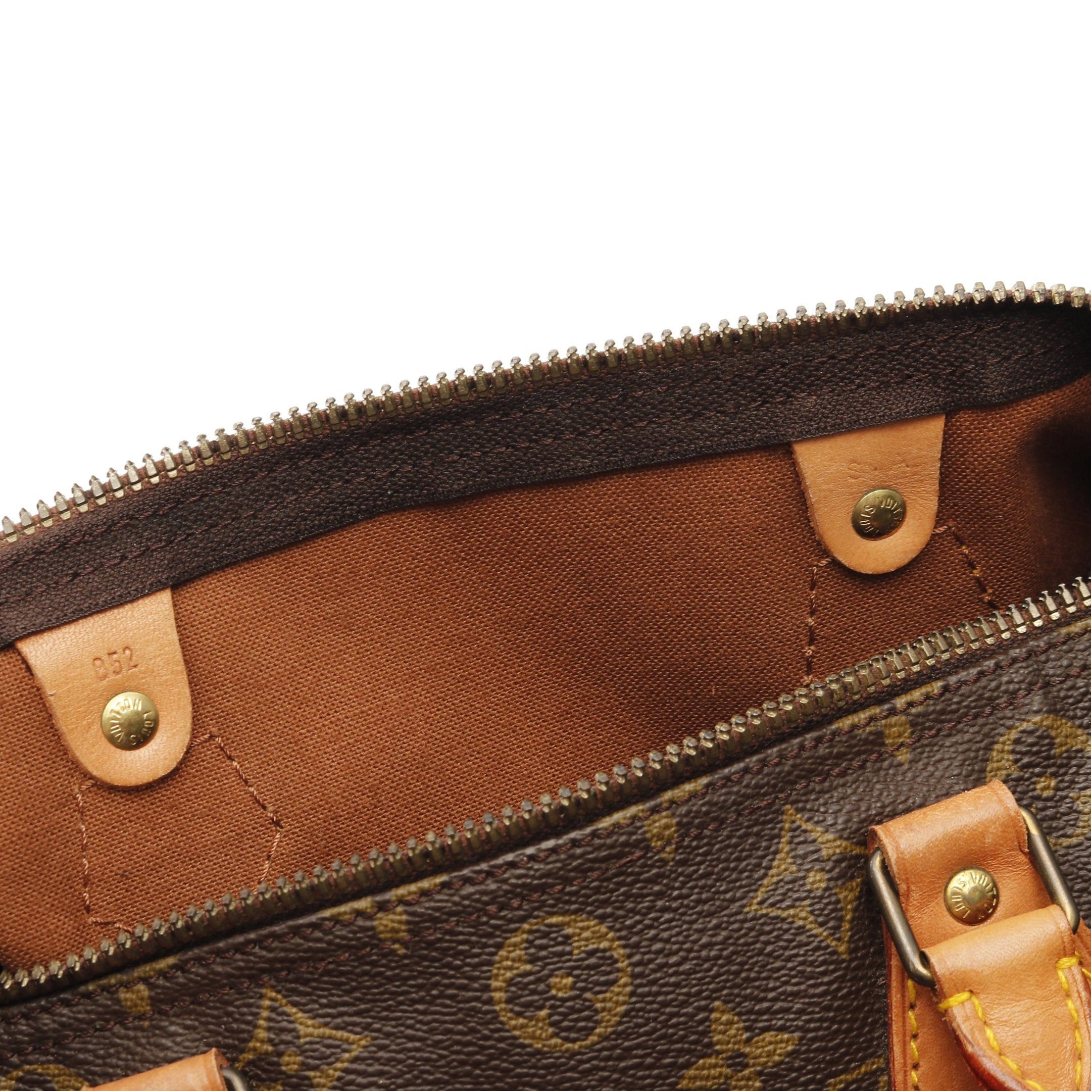 Louis Vuitton Louis Vuitton Speedy 30 Monogram Handbag Leather Brown Size ONE SIZE - 5 Thumbnail