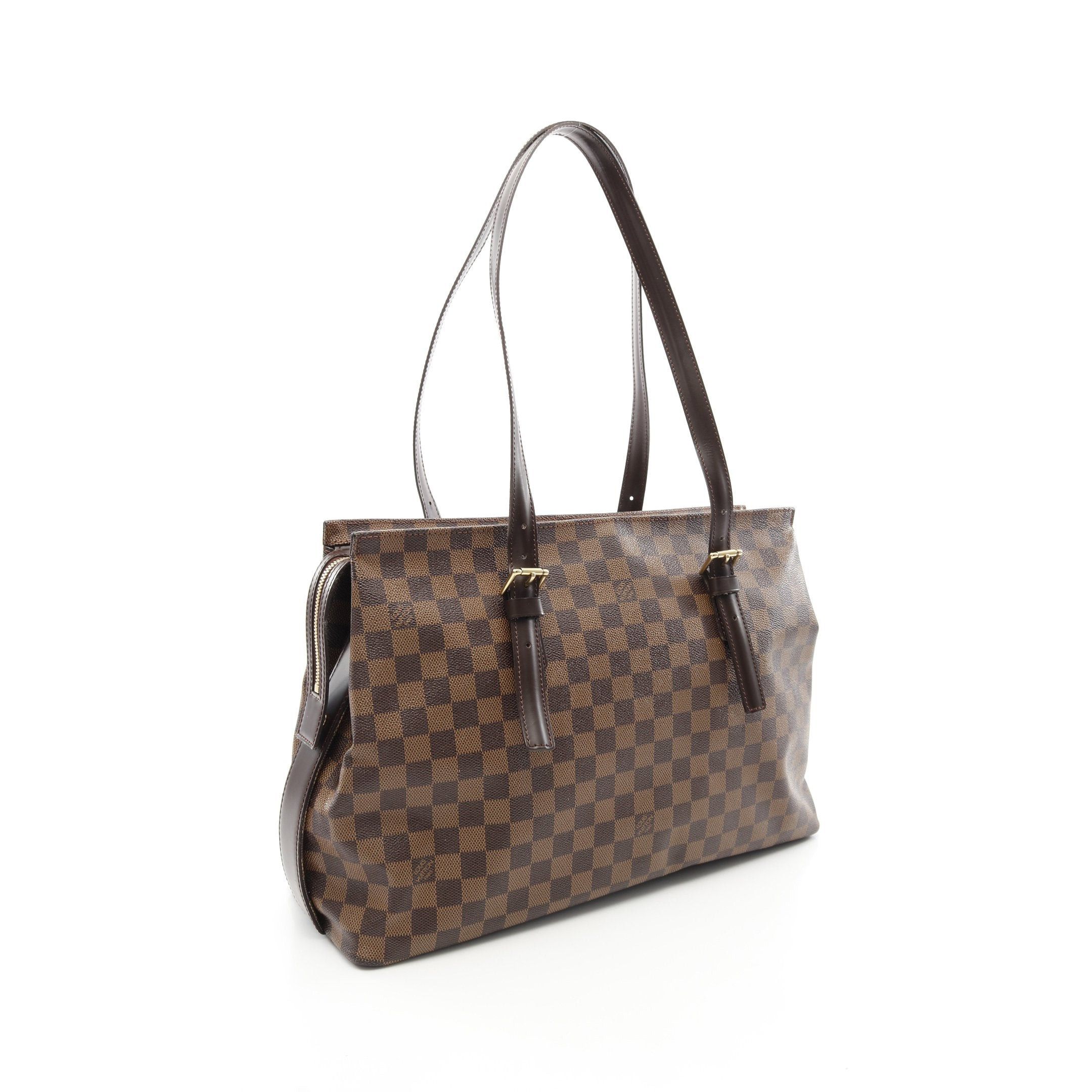Louis Vuitton Louis Vuitton Chelsea Damier Ebene Shoulder Bag Tote Leather Brown Size ONE SIZE - 2 Thumbnail