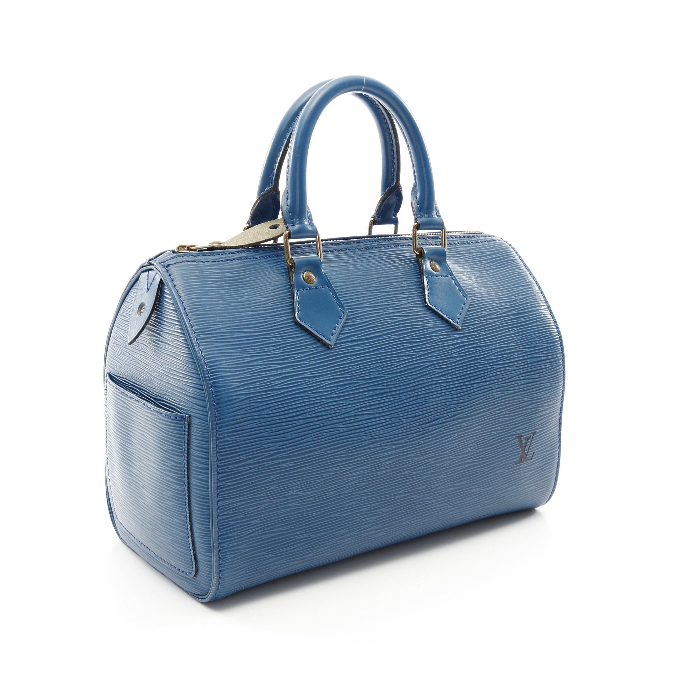 Louis Vuitton Louis Vuitton Speedy 25 Epi Toledo Blue Handbag Leather Size ONE SIZE - 2 Thumbnail