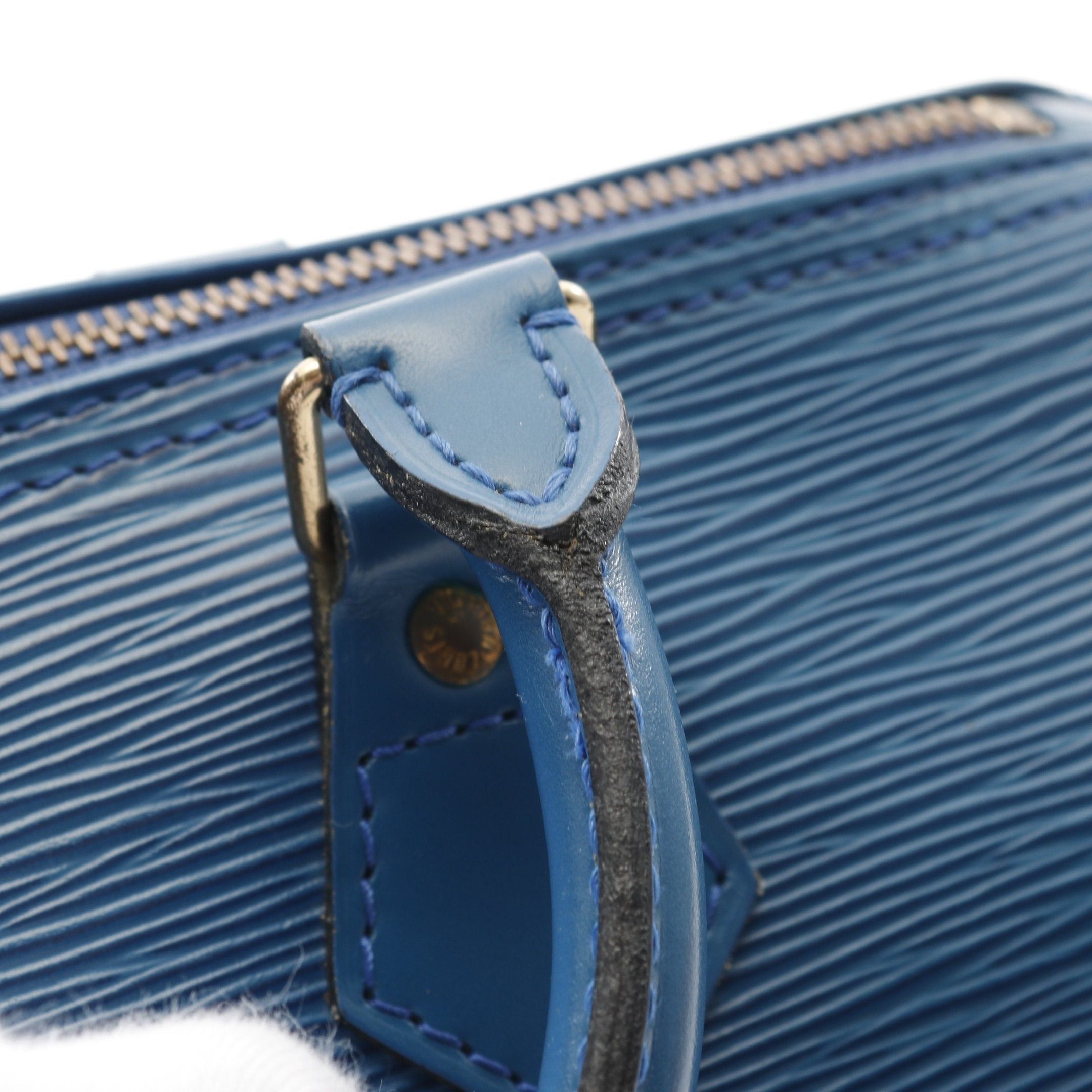 Louis Vuitton Louis Vuitton Speedy 25 Epi Toledo Blue Handbag Leather Size ONE SIZE - 6 Thumbnail