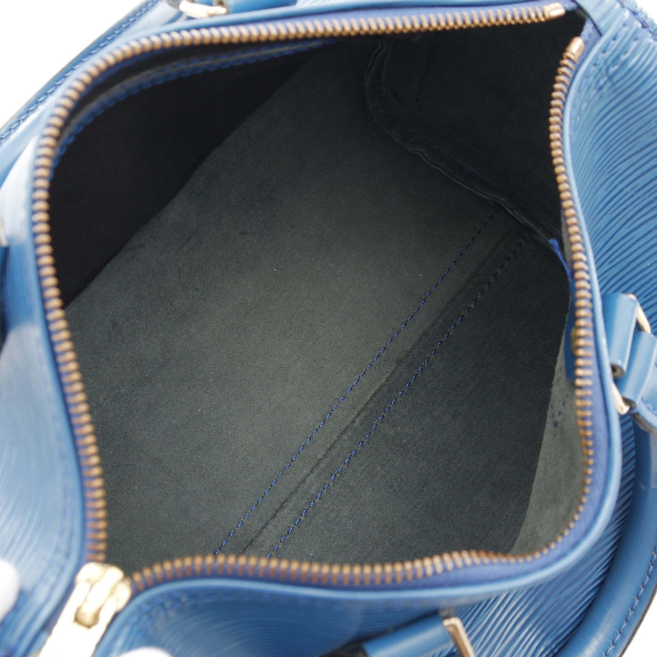 Louis Vuitton Louis Vuitton Speedy 25 Epi Toledo Blue Handbag Leather Size ONE SIZE - 3 Thumbnail