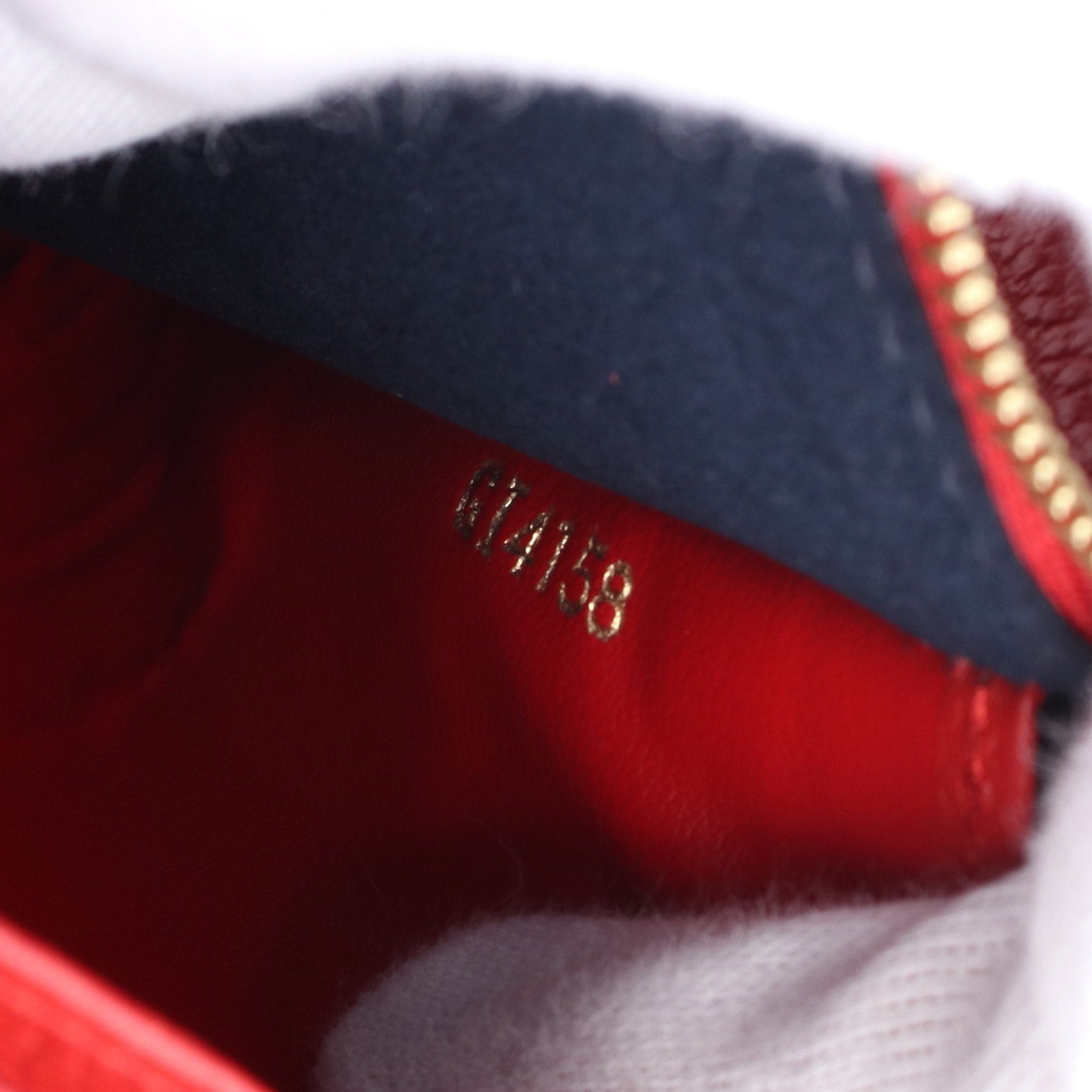 Louis Vuitton Louis Vuitton Pochette Double Zip Monogram Empreinte Marine Rouge Chain Shoulder Bag Leather Navy Red Size ONE SIZE - 5 Thumbnail