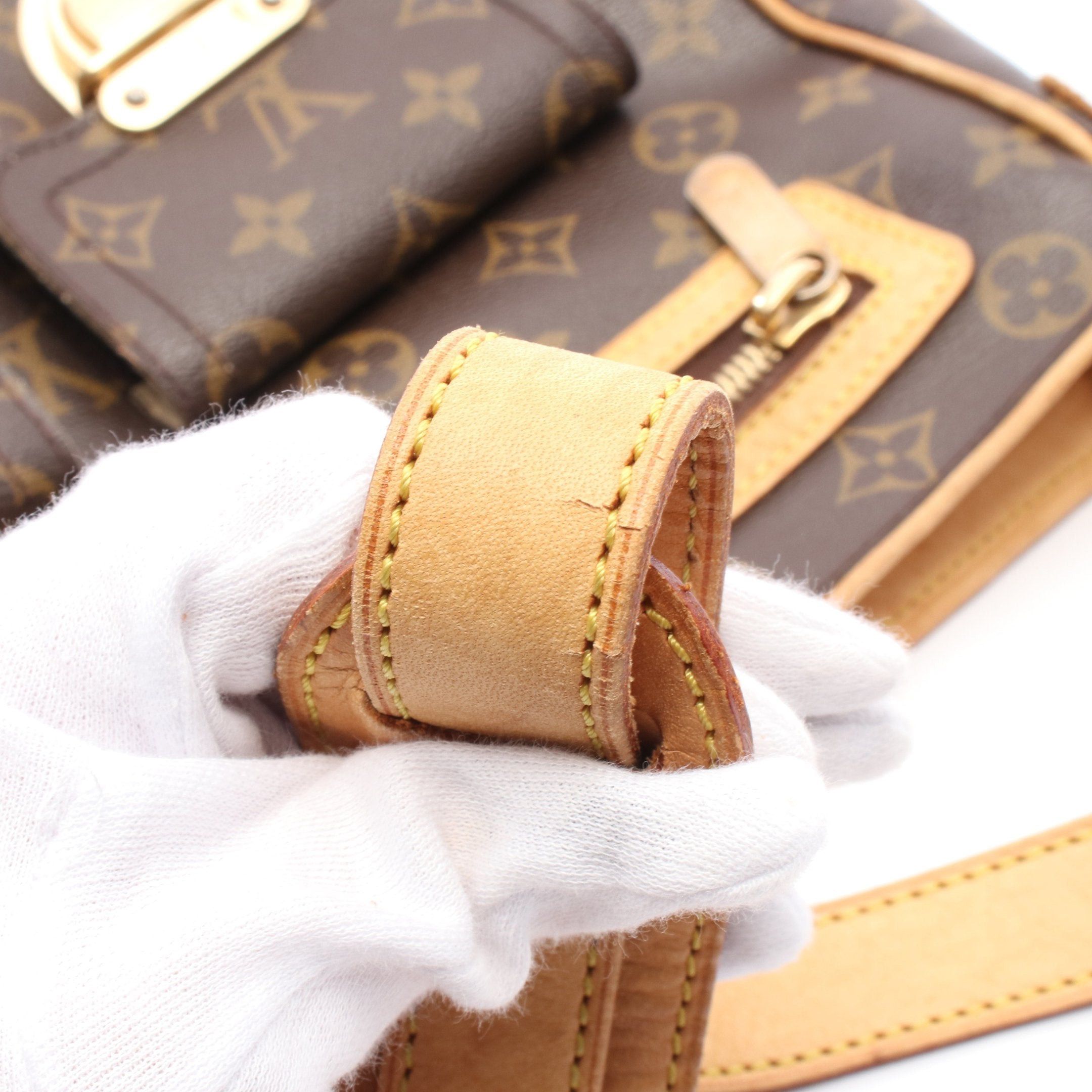 Louis Vuitton Louis Vuitton Hudson Gm Monogram Shoulder Bag Leather Brown Size ONE SIZE - 11 Thumbnail