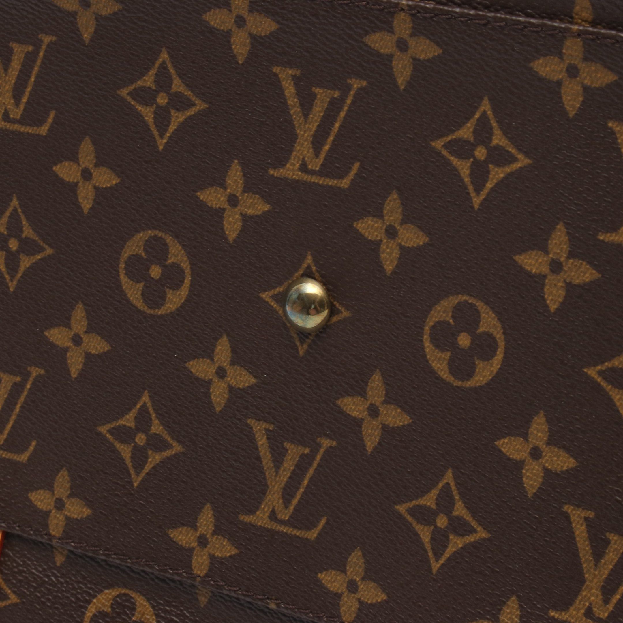 Louis Vuitton Louis Vuitton Carryall Monogram Boston Bag Leather Brown Size ONE SIZE - 8 Thumbnail