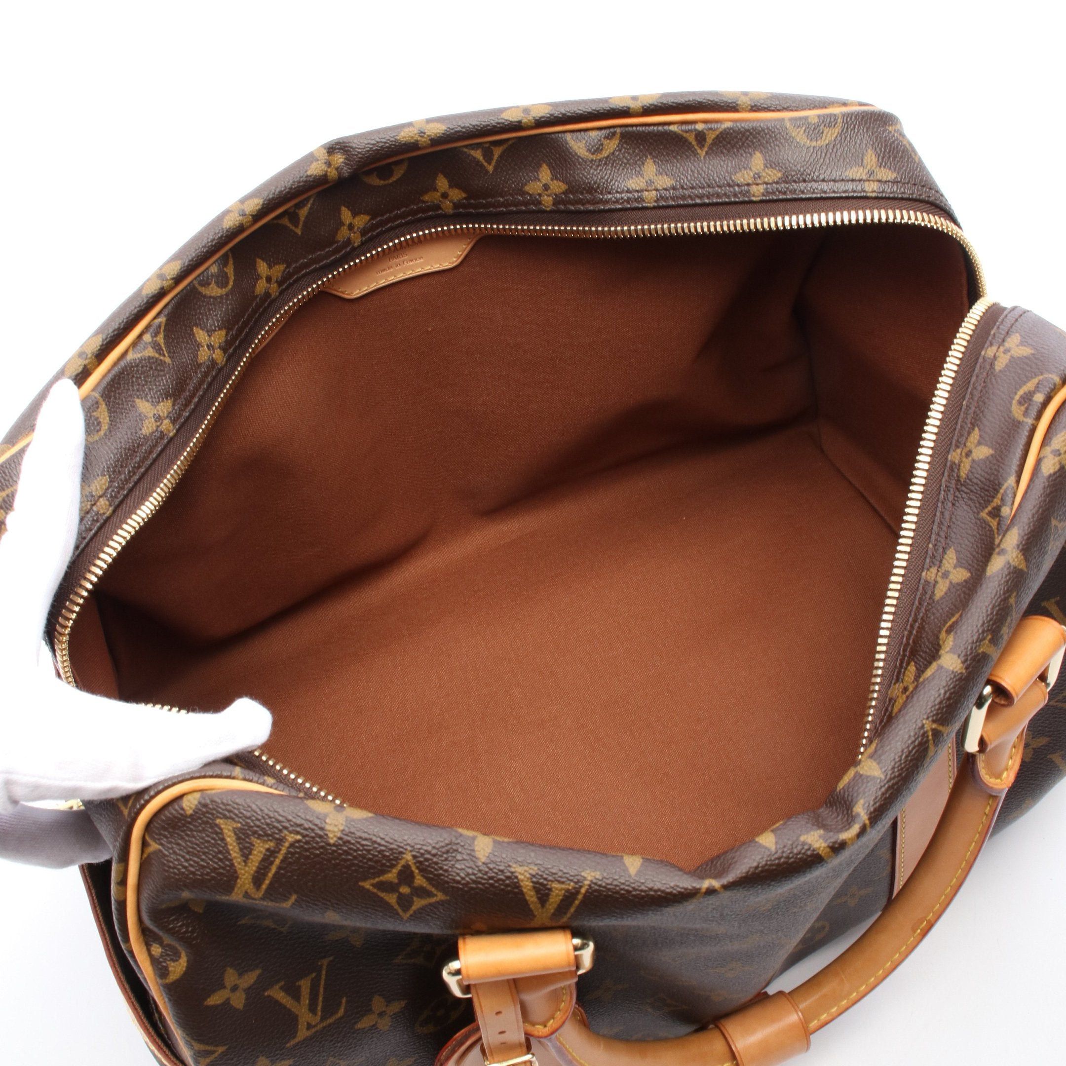 Louis Vuitton Louis Vuitton Carryall Monogram Boston Bag Leather Brown Size ONE SIZE - 3 Thumbnail