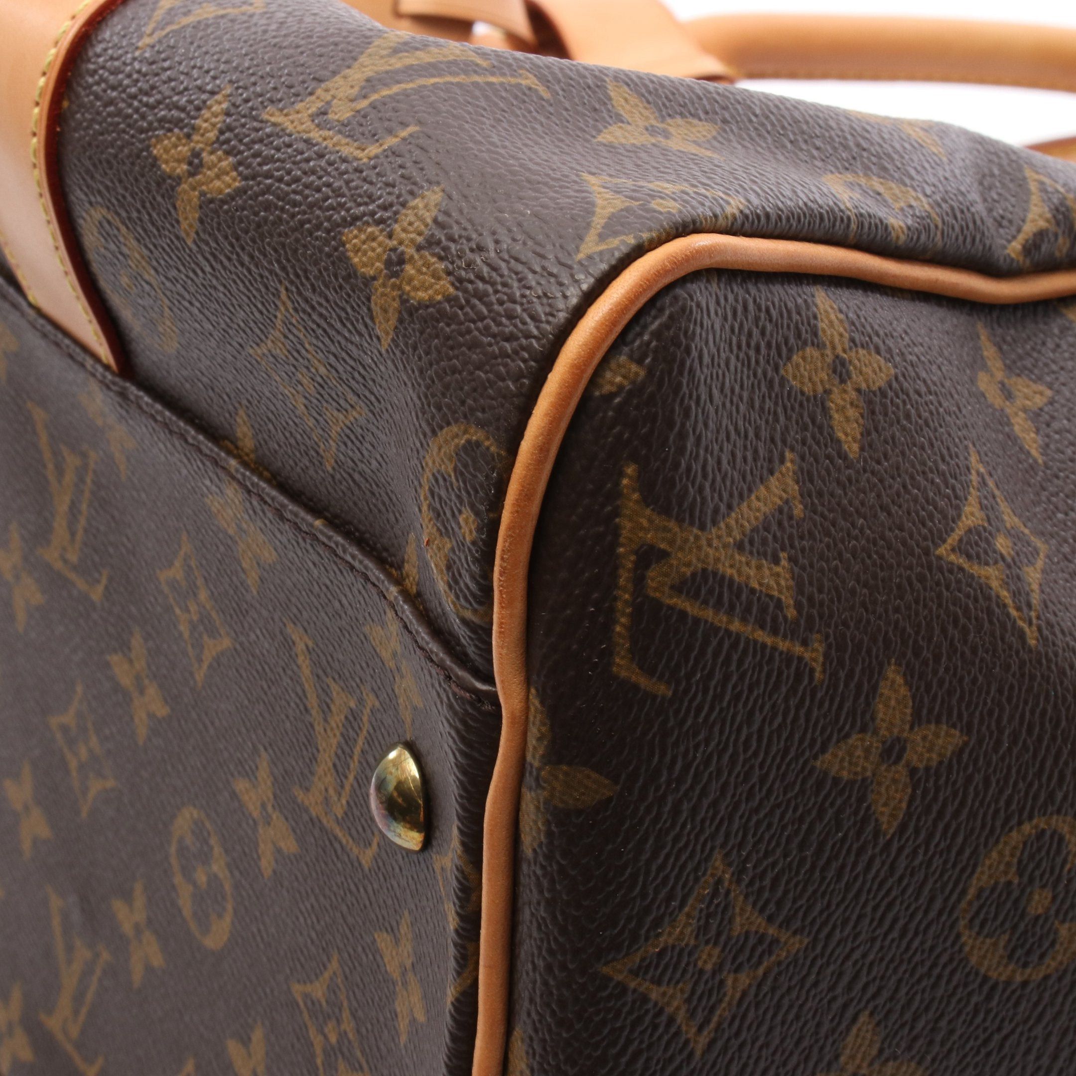 Louis Vuitton Louis Vuitton Carryall Monogram Boston Bag Leather Brown Size ONE SIZE - 7 Thumbnail