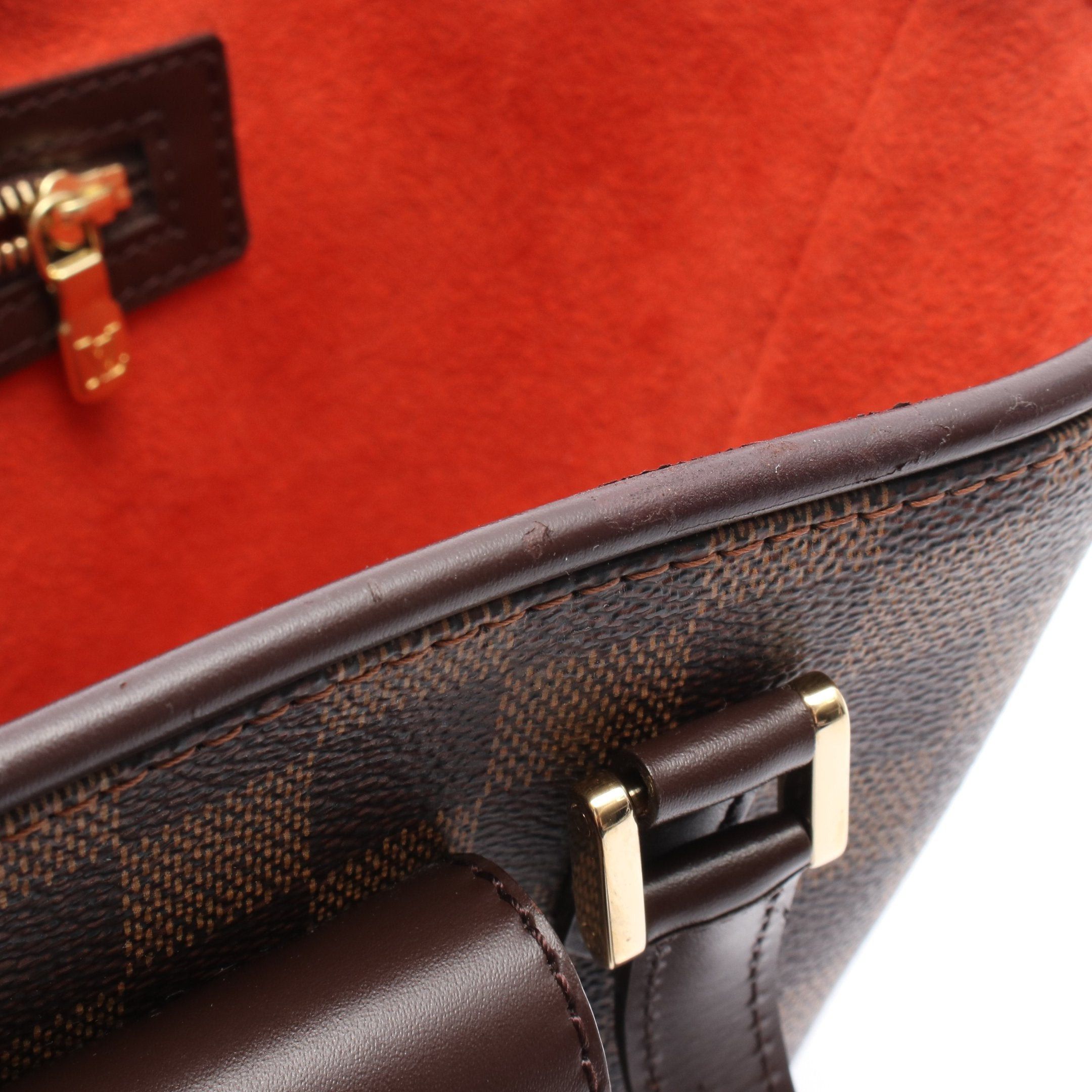 Louis Vuitton Louis Vuitton Manosque Pm Damier Ebene Shoulder Bag Tote Leather Brown Size ONE SIZE - 9 Thumbnail