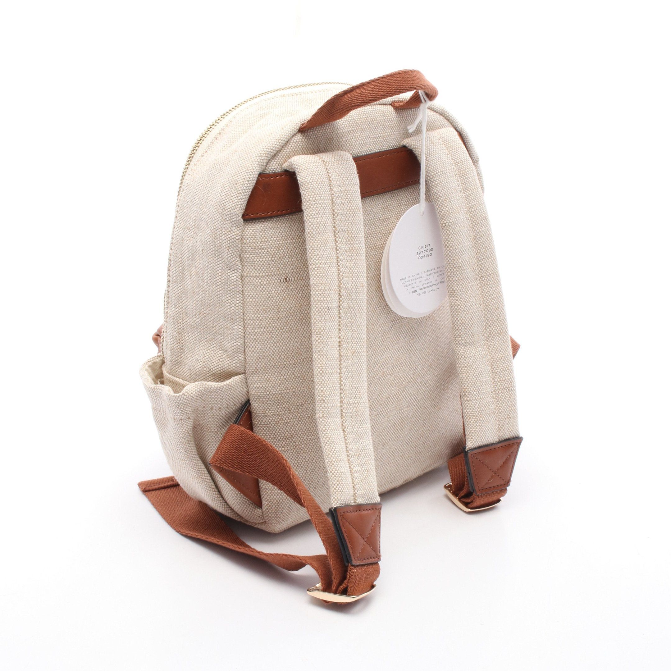 Chloe Chloe Backpack Rucksack Canvas Leather Ivory Brown Kids Size ONE SIZE - 2 Thumbnail