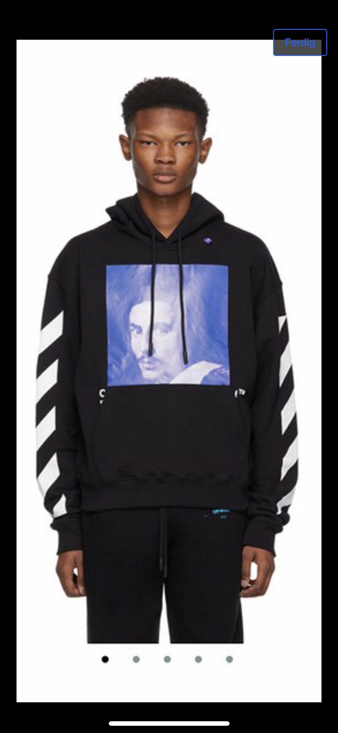 Off-White Black Diagonal Bernini Hoodie 