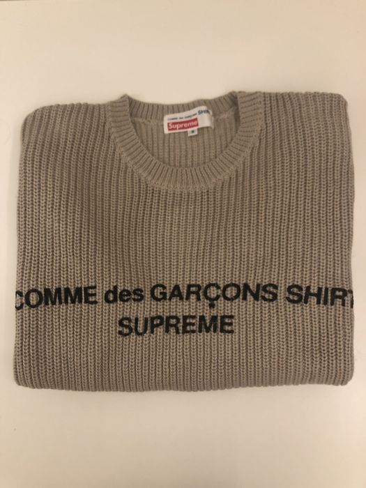 Cdg supreme best sale knit sweater