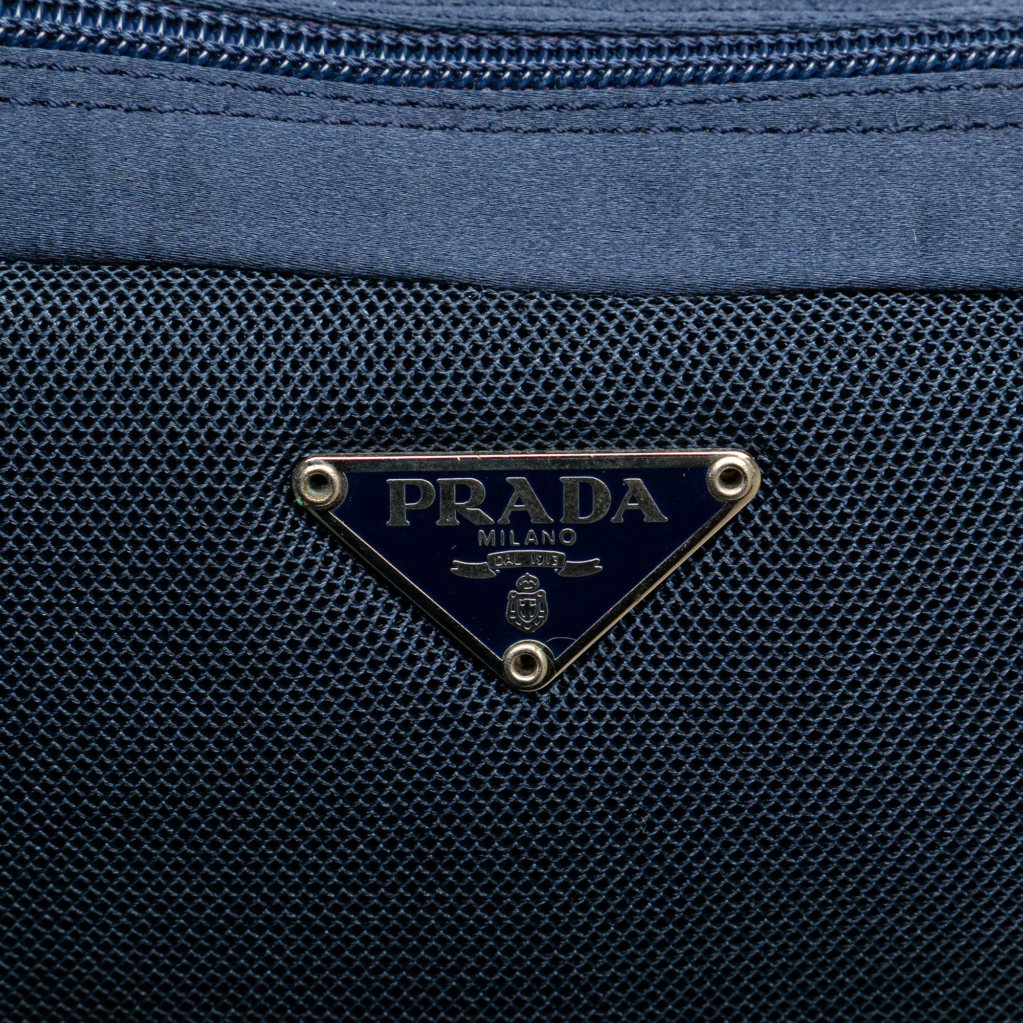 Prada Prada Satin Trimmed Mesh Shoulder Bag Size ONE SIZE - 7 Thumbnail