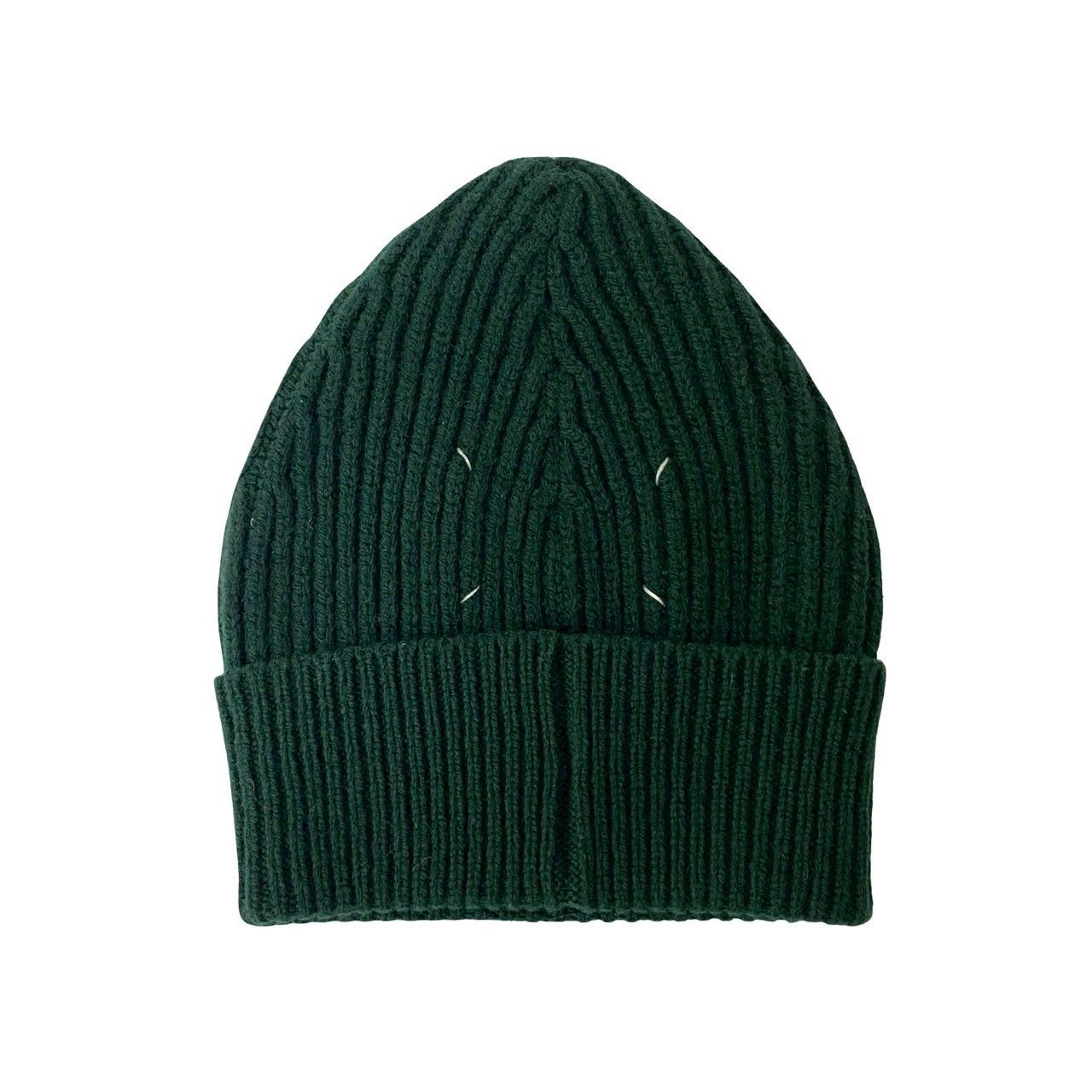 Maison Margiela Maison Martin Margiela Maison Margiela 4 Stitch Wool Knit Cap Natural Material Hats Size ONE SIZE - 2 Thumbnail
