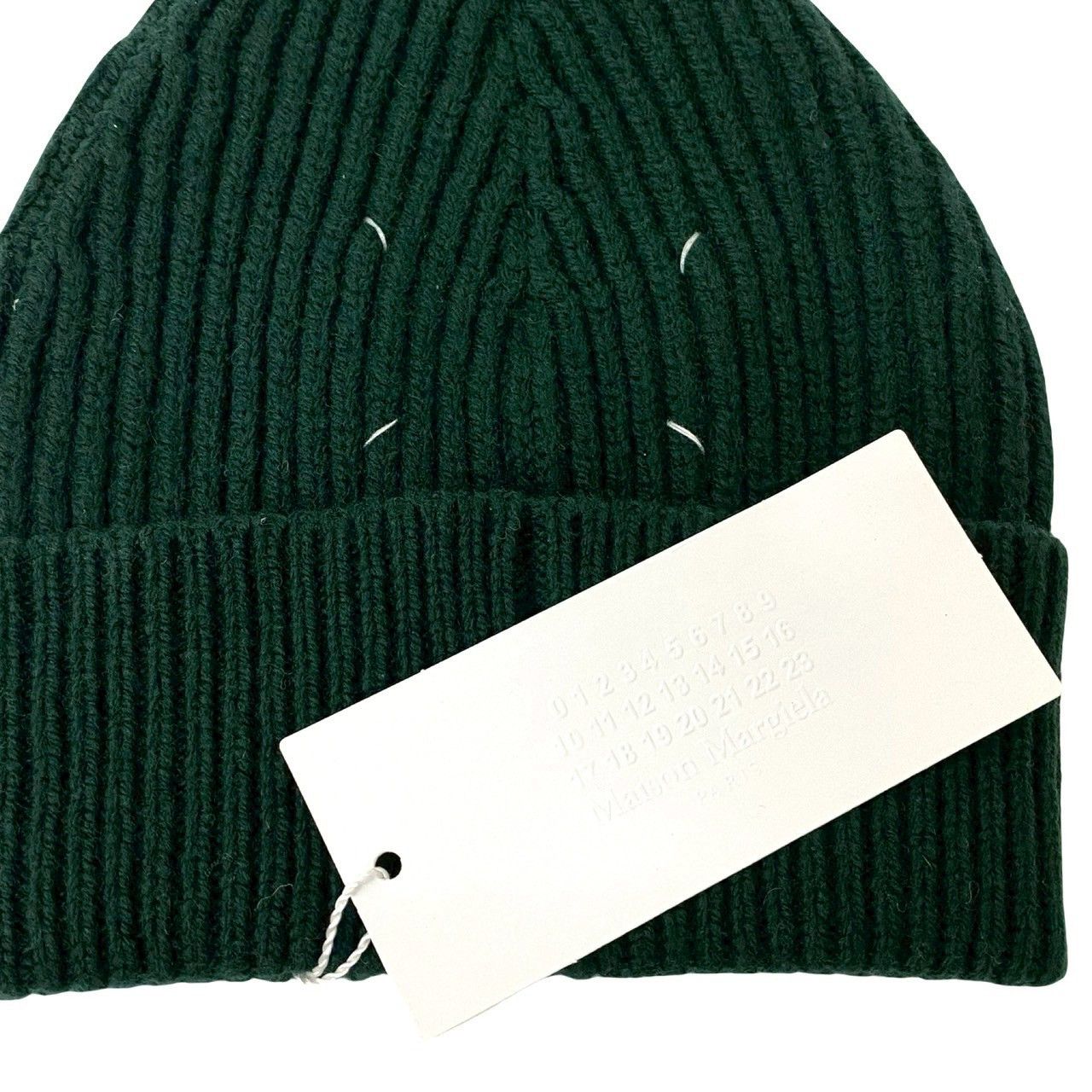 Maison Margiela Maison Martin Margiela Maison Margiela 4 Stitch Wool Knit Cap Natural Material Hats Size ONE SIZE - 4 Thumbnail