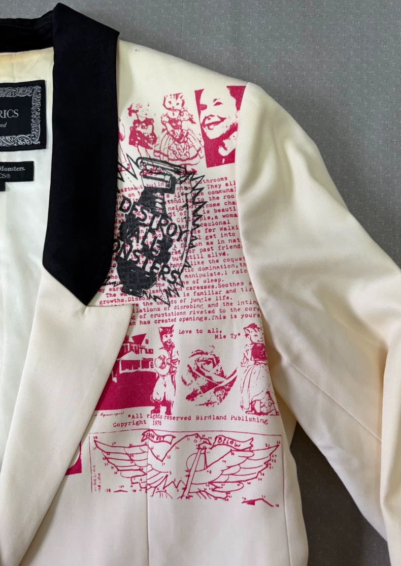 Hysteric Glamour Vintage Graphic Print Blazer with Shoulder Pads Size M / US 6-8 / IT 42-44 - 5 Thumbnail