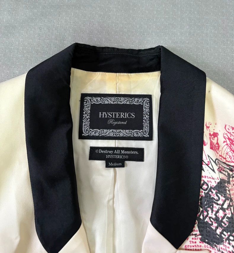 Hysteric Glamour Vintage Graphic Print Blazer with Shoulder Pads Size M / US 6-8 / IT 42-44 - 7 Thumbnail